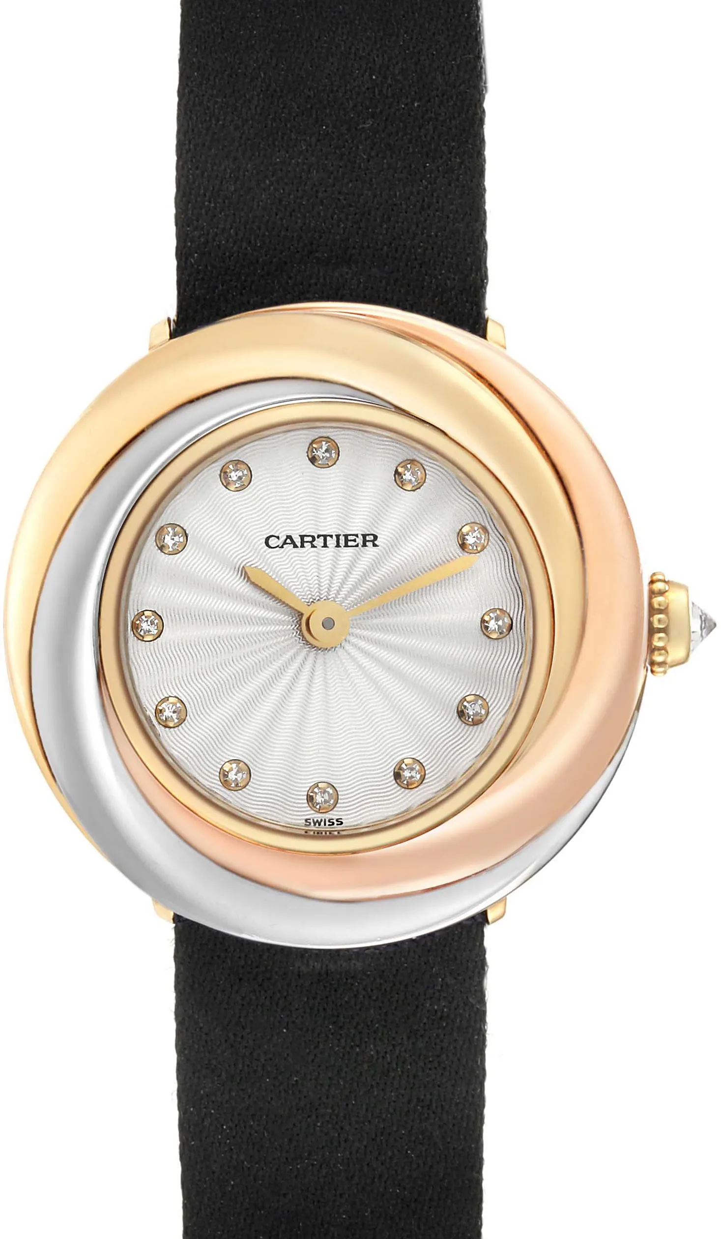 Cartier Trinity W200246 Silver Guilloche