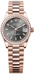 Rolex Datejust 31 278285RBR Everose gold Gray