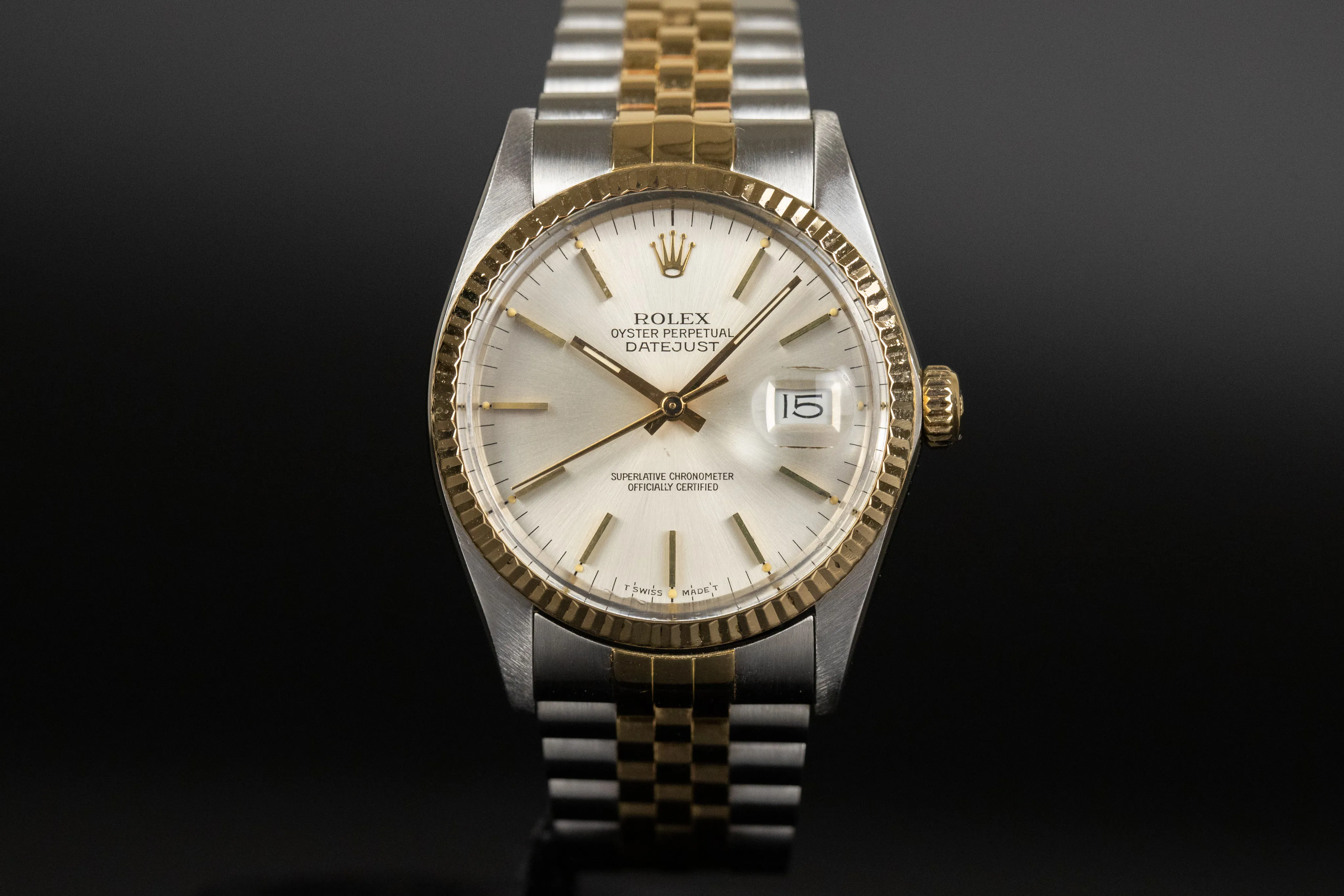 Rolex Datejust 36 16013 36mm Yellow gold and Stainless steel Black Index