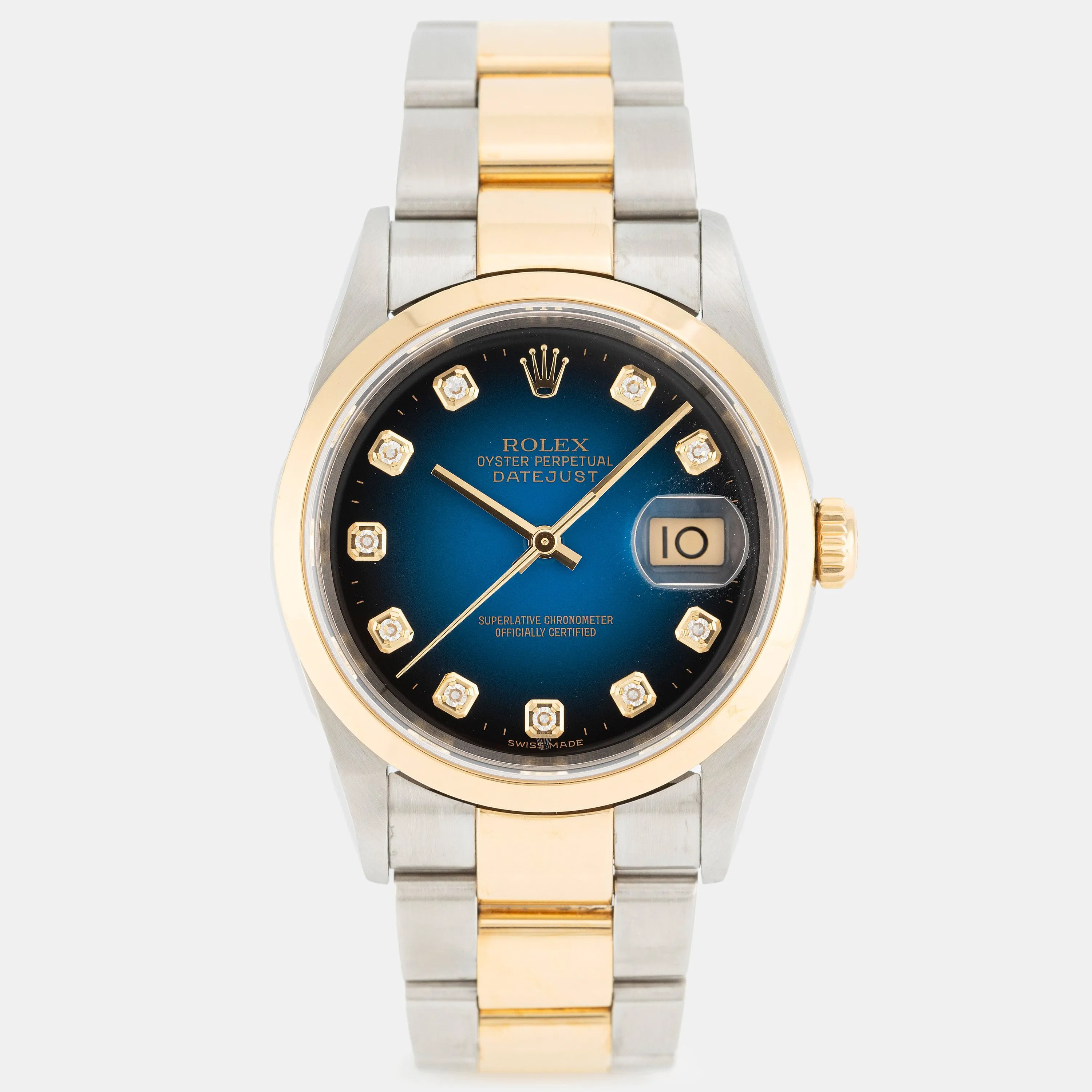 Rolex Datejust 36 16203 36mm Yellow gold and Stainless steel Blue