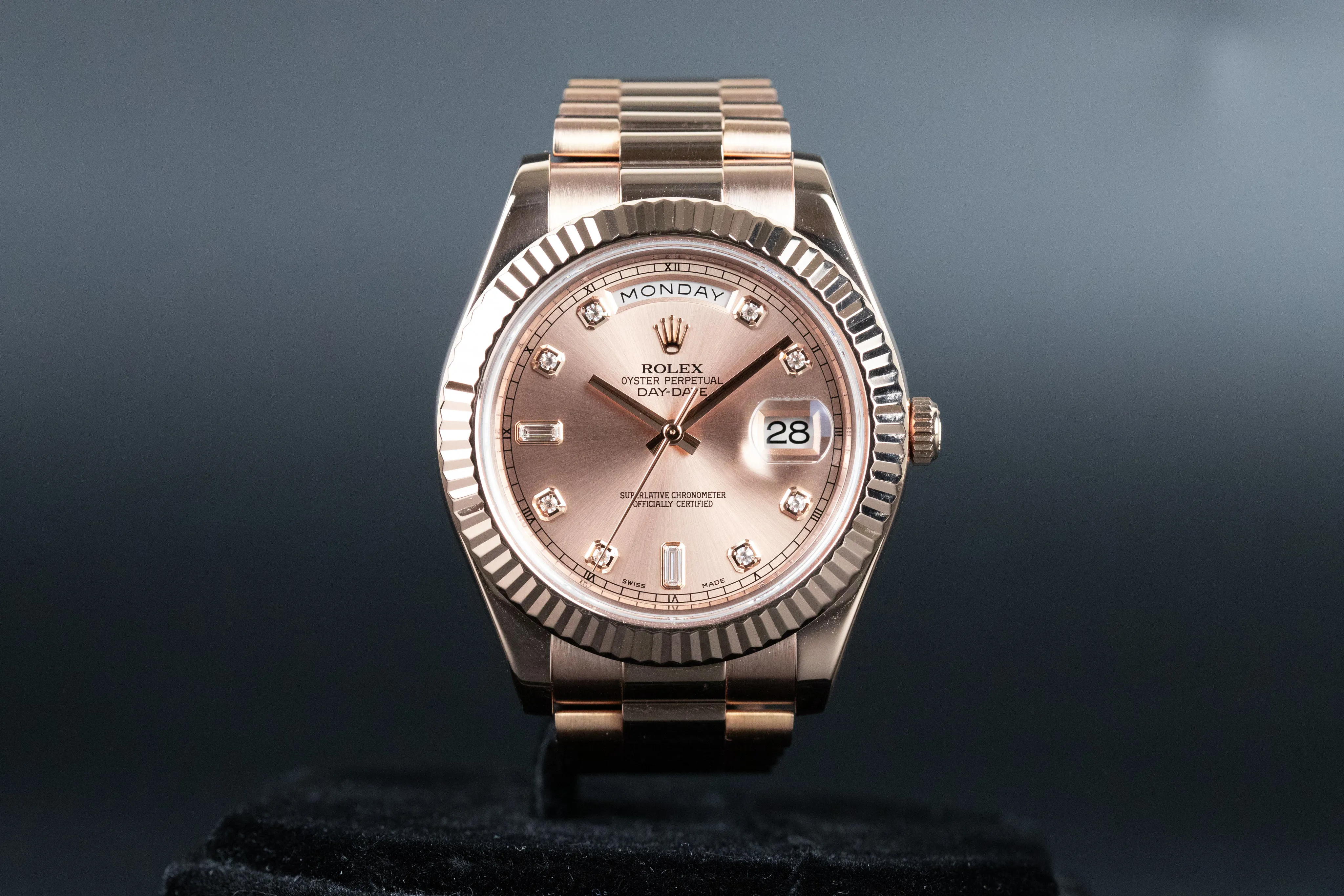 Rolex Day-Date II 218235 41mm Rose gold Pink/Rose Diamond