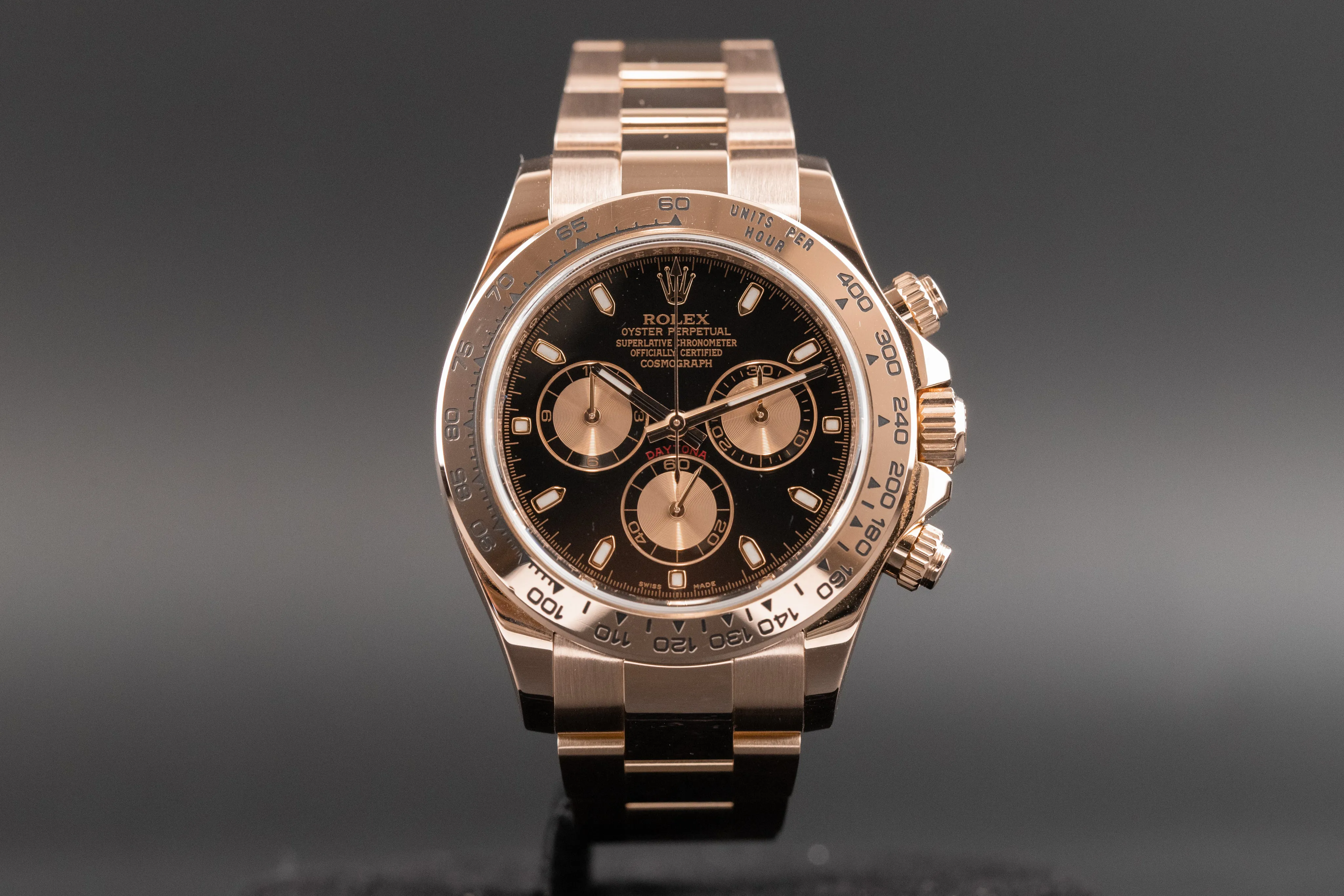 Rolex Daytona 116505 40mm Rose gold Black and Rose