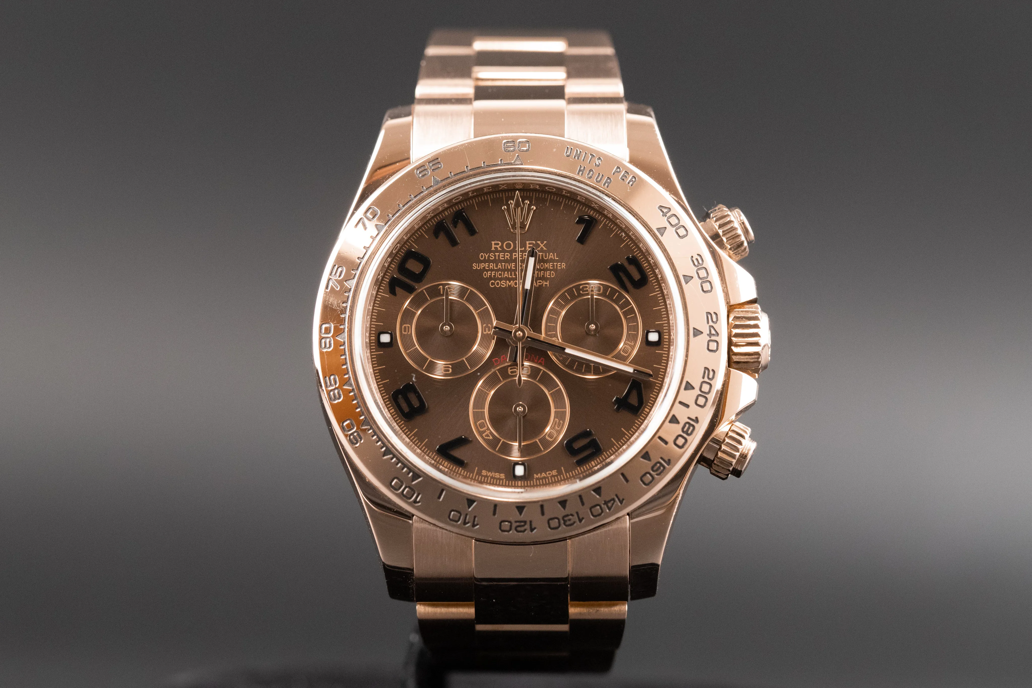 Rolex Daytona 116505 40mm Rose gold Brown