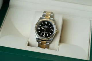 Rolex Explorer 124273 Yellow gold and Stainless steel Black