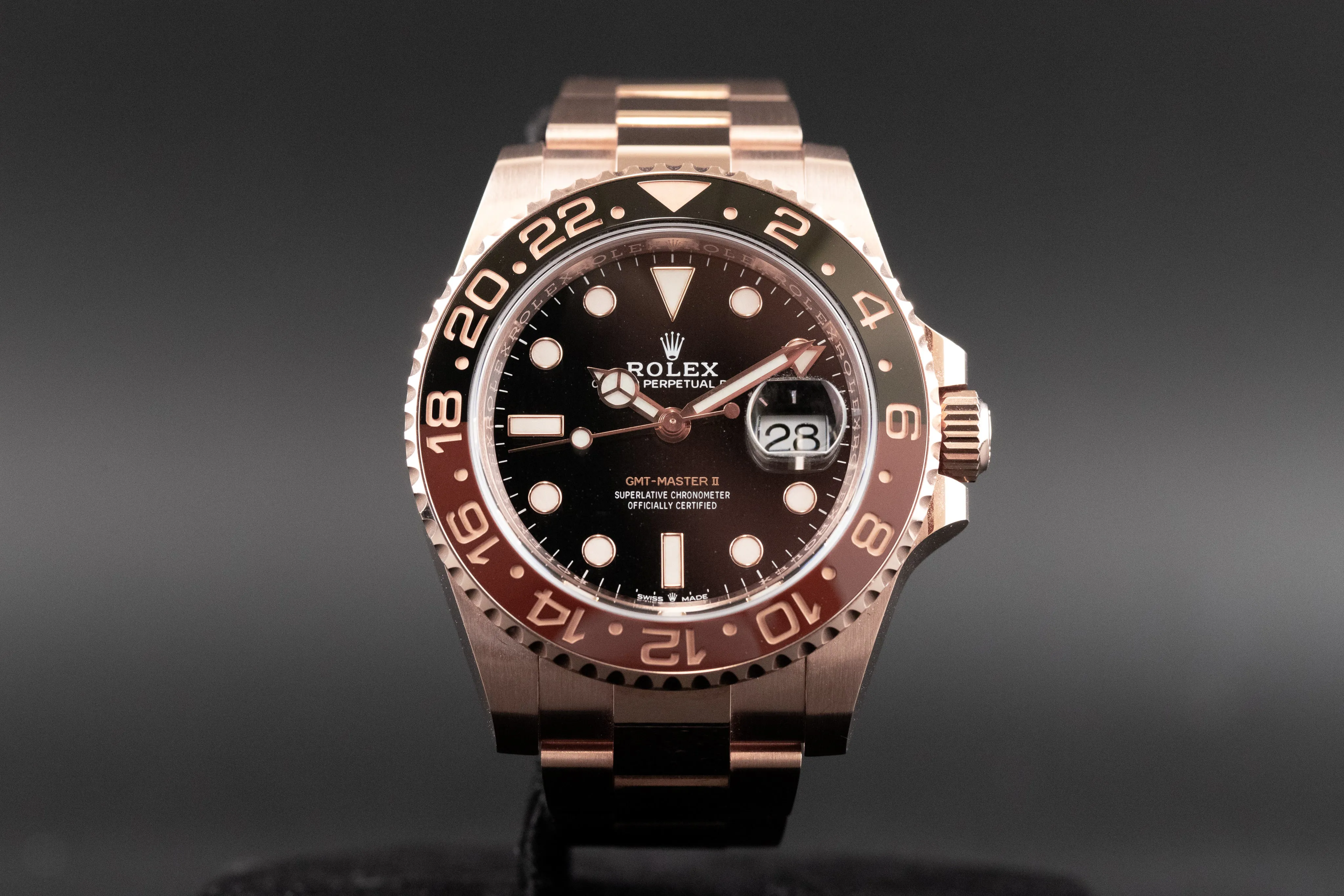 Rolex GMT-Master II 126715CHNR 40mm Rose gold Black