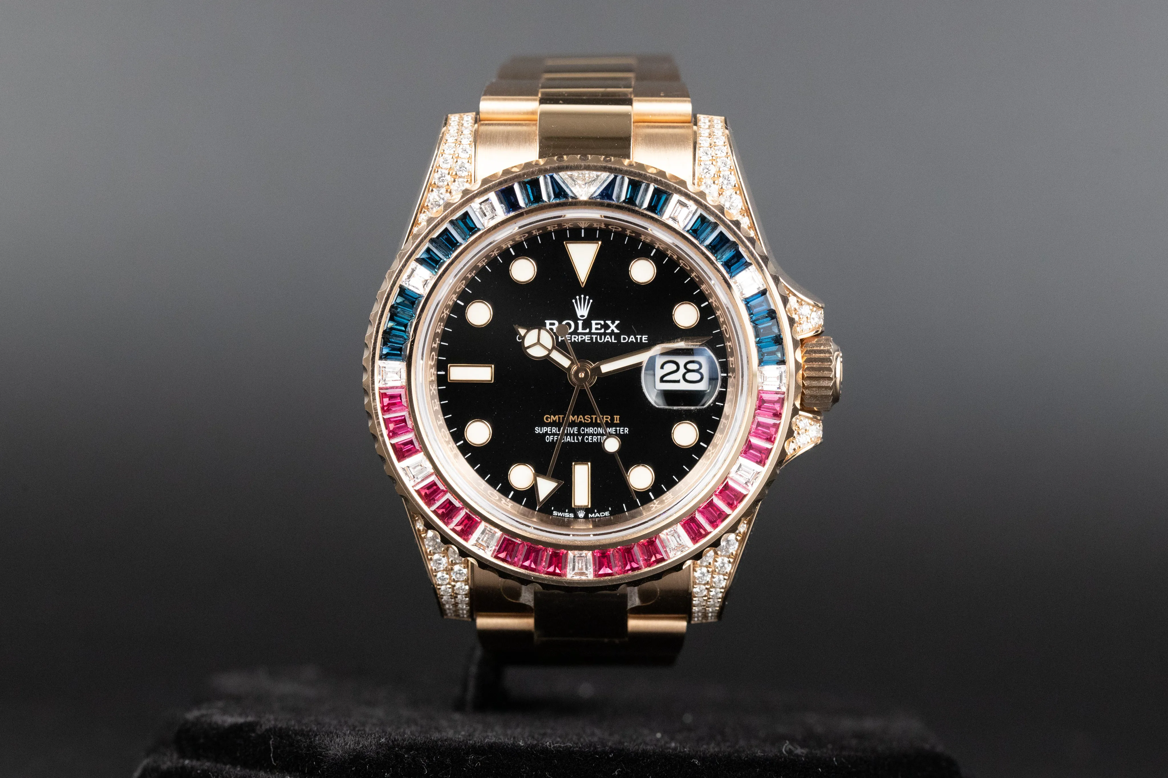 Rolex GMT-Master II 126755SARU 40mm Rose gold Black