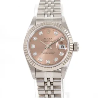 Rolex 179174G White gold and Stainless steel Brown