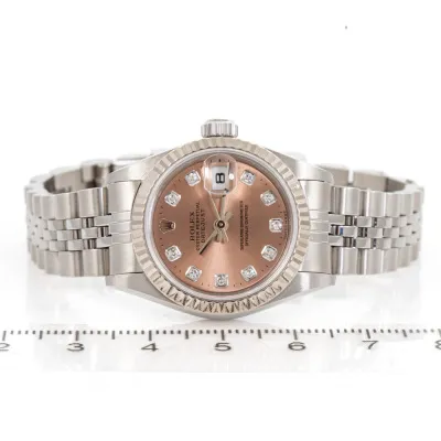 Rolex Lady-Datejust 179174G 26mm White gold and Stainless steel Brown 4