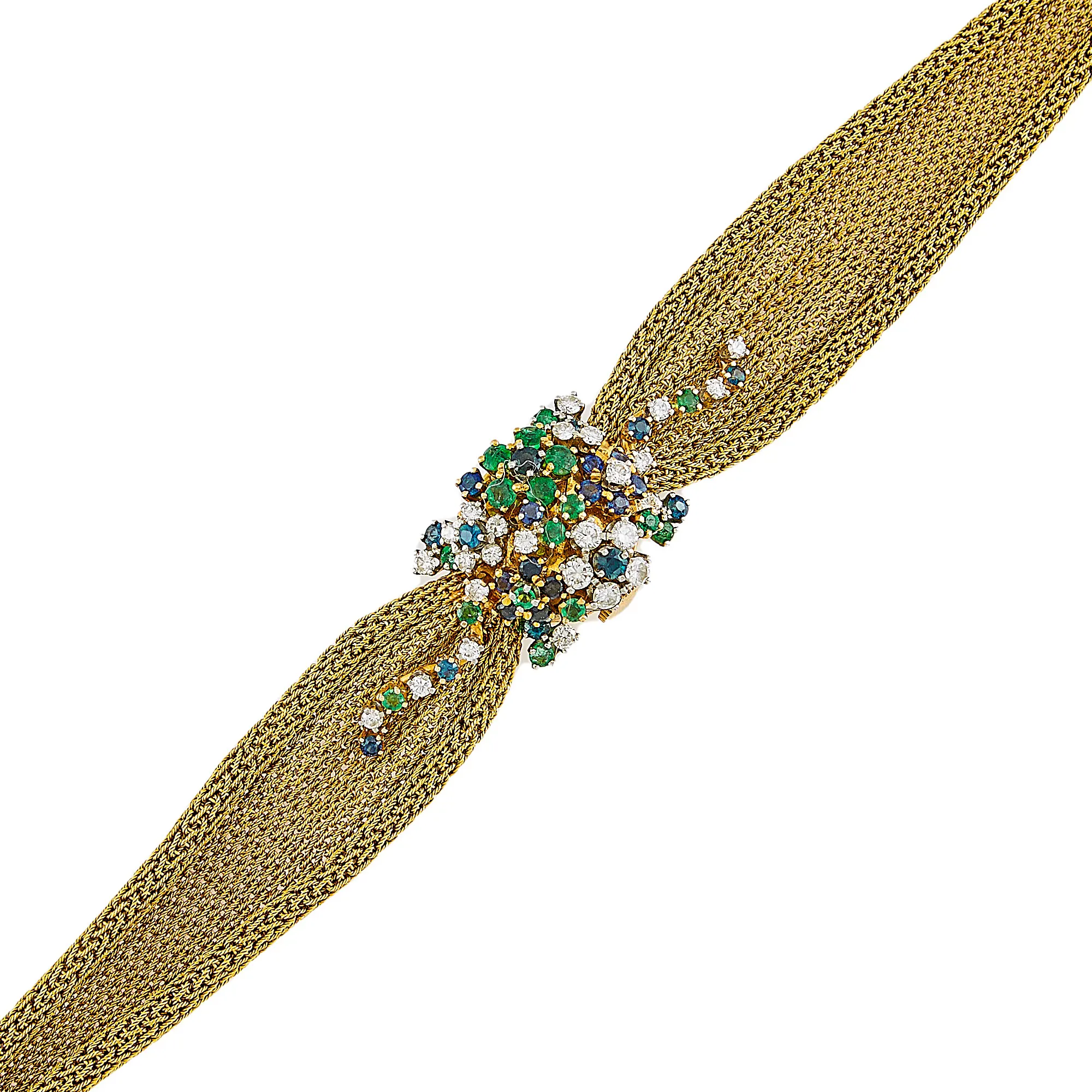 Pery Watch Co. Yellow gold and Diamond and Emerald Gold