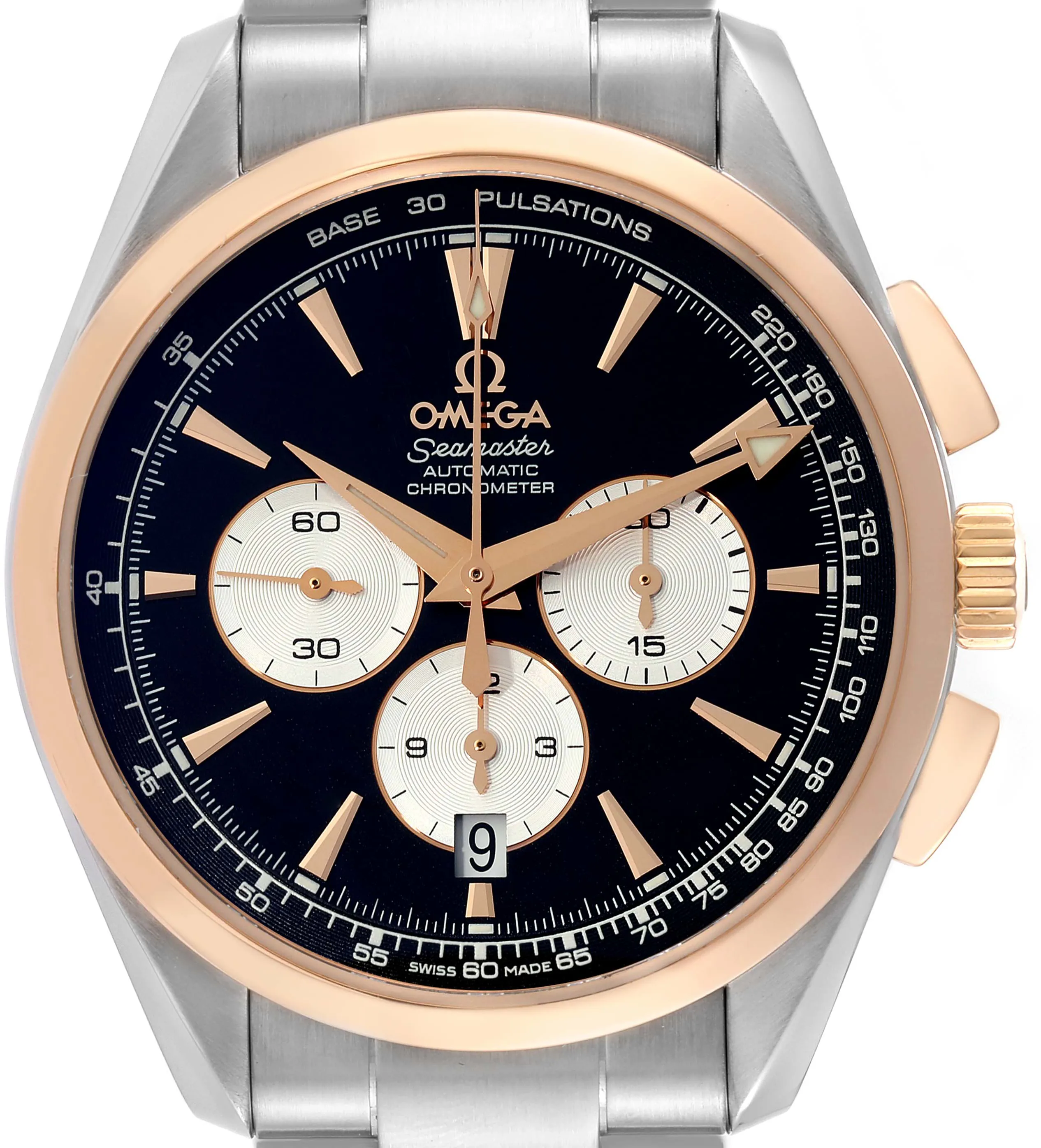 Omega Aqua Terra 221.20.42.40.01.002 42mm Rose gold and Stainless steel Black