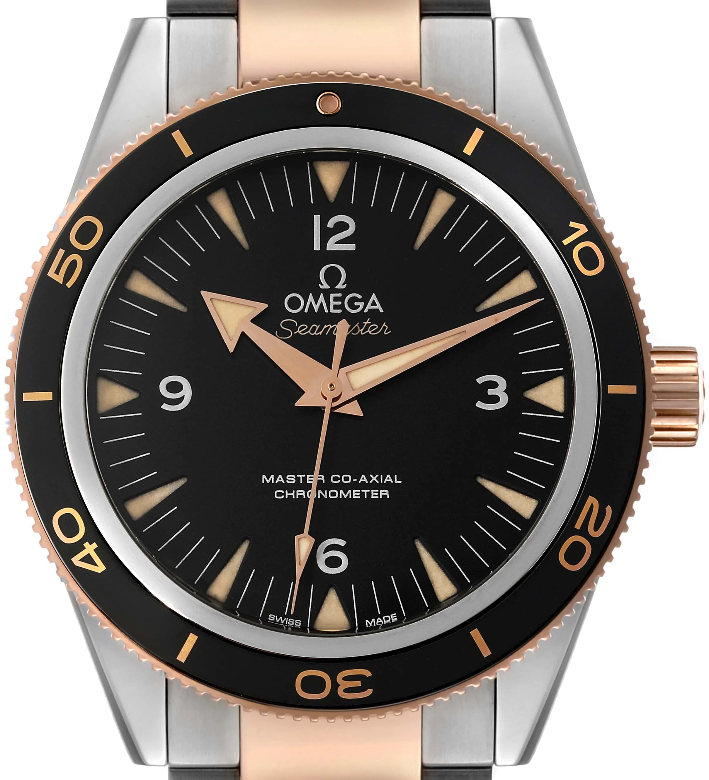 Omega Seamaster 300 233.20.41.21.01.001 41mm Rose gold and Stainless steel Black