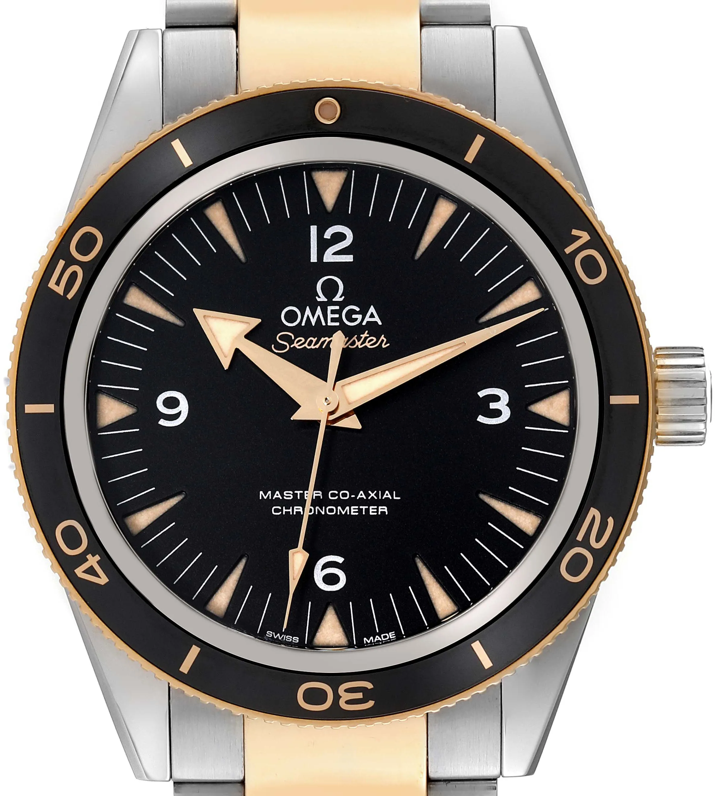 Omega Seamaster 300 233.20.41.21.01.002 41mm Yellow gold and Stainless steel Black