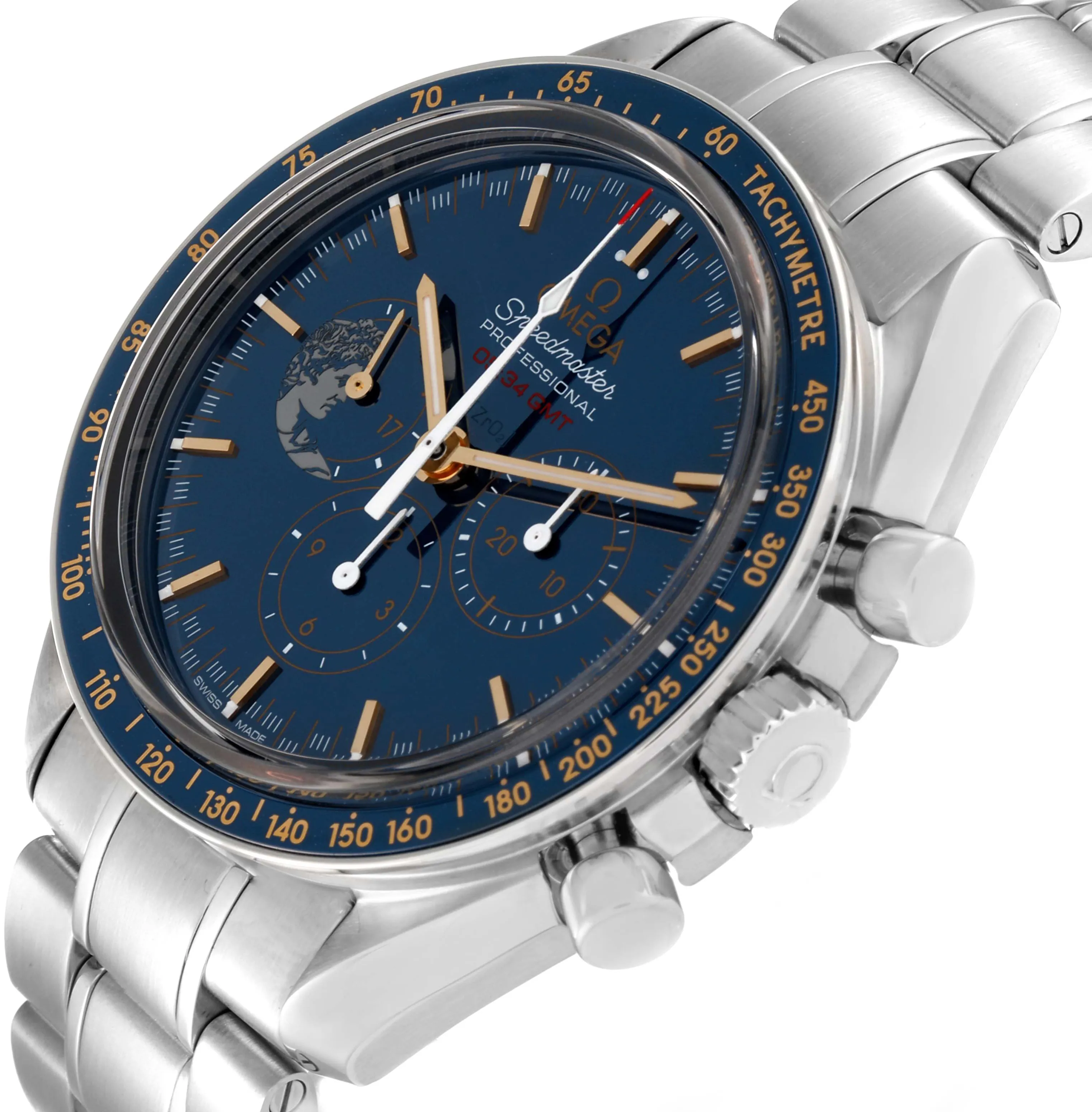 Omega Speedmaster Moonwatch 311.30.42.30.03.001 42mm Stainless steel Blue 4