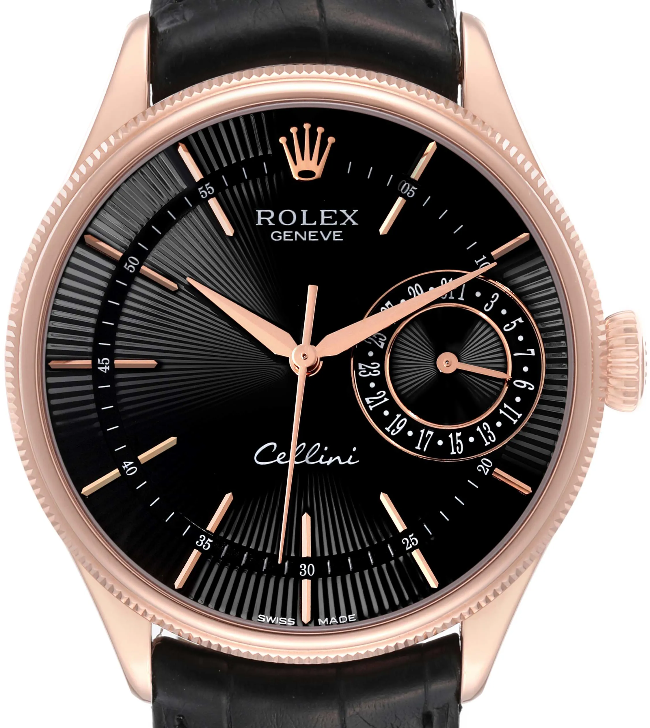 Rolex Cellini 50515 39mm Rose gold Black