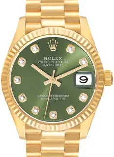 Rolex President 278278 31mm Yellow gold Green