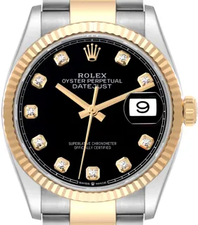 Rolex Datejust 36 126233 Stainless steel and 18k yellow gold Black