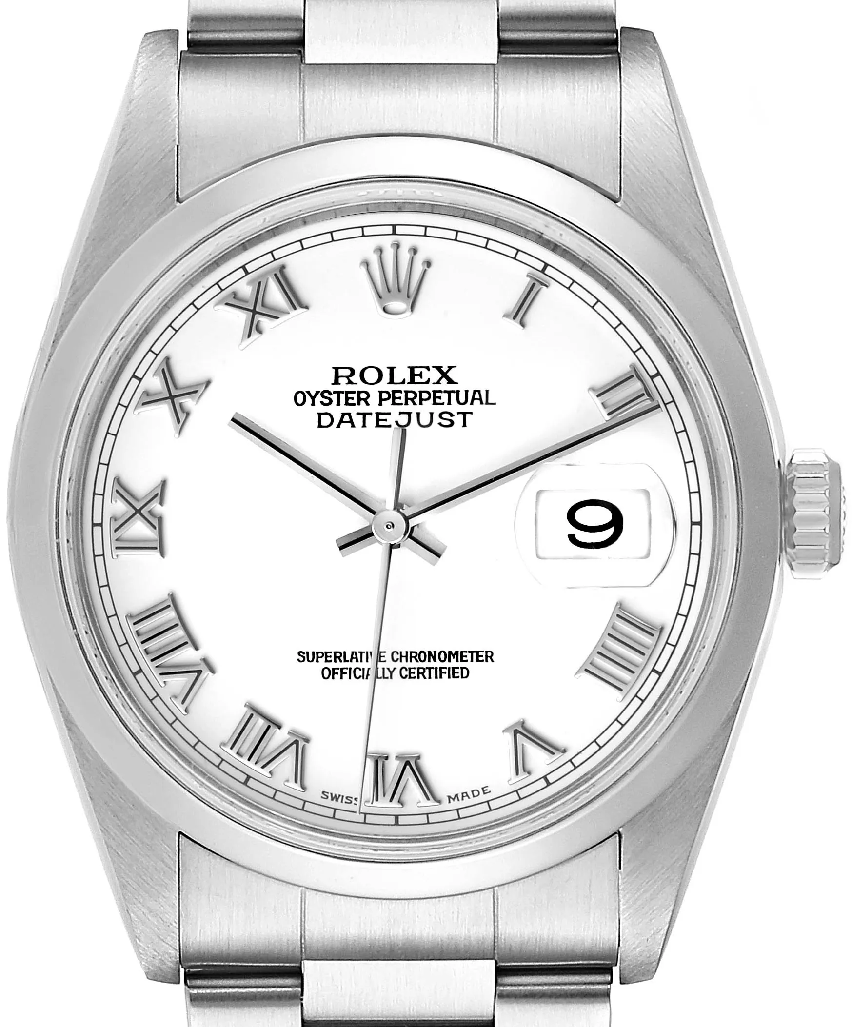 Rolex Datejust 36 16200 36mm Stainless steel White