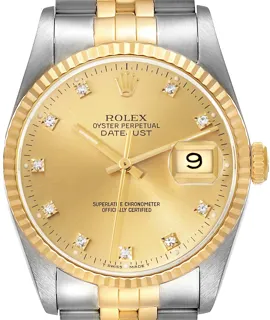 Rolex Datejust 36 16233 Stainless steel Champagne