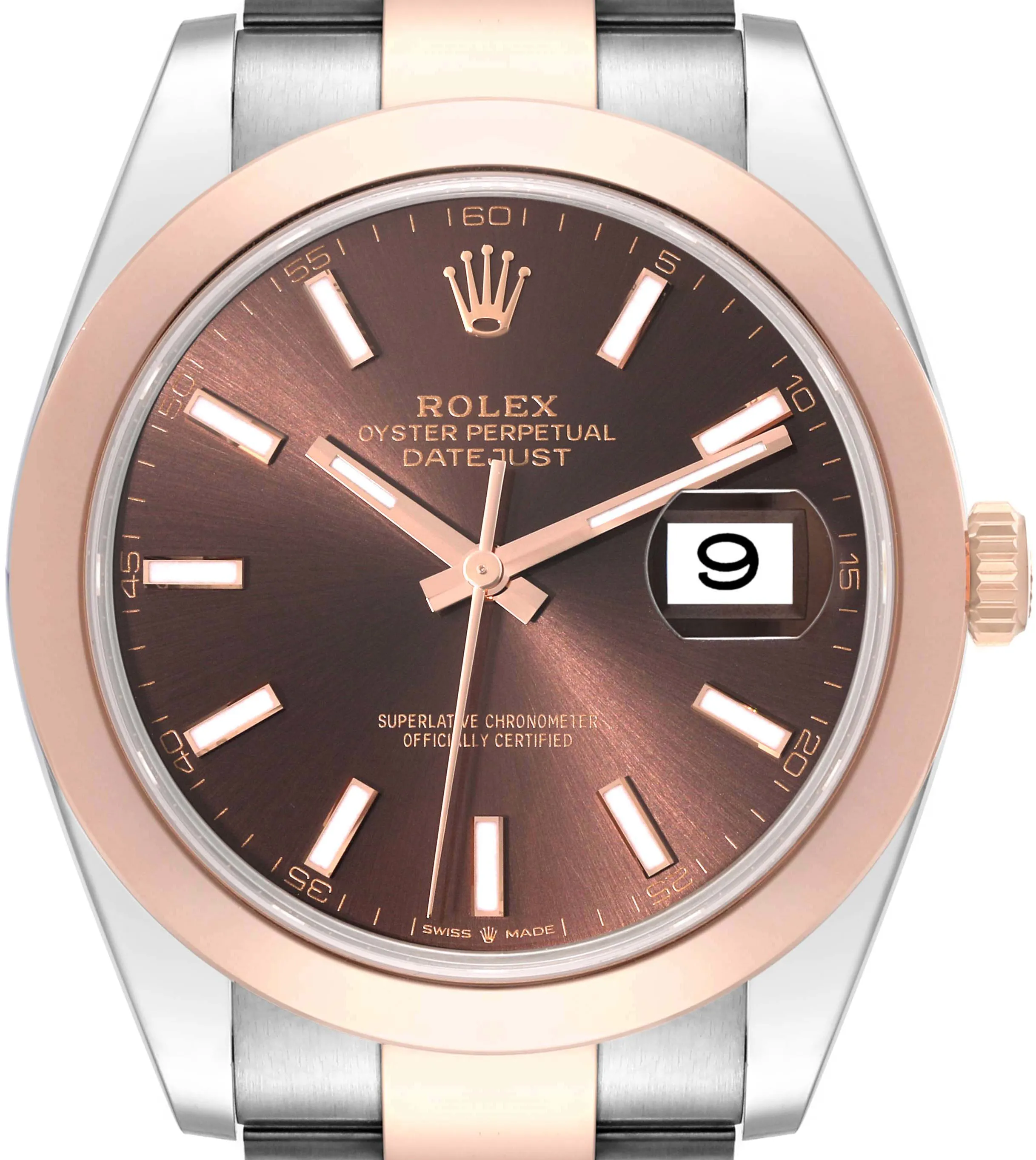 Rolex Datejust 41 126301 41mm Stainless steel and Everose gold Brown