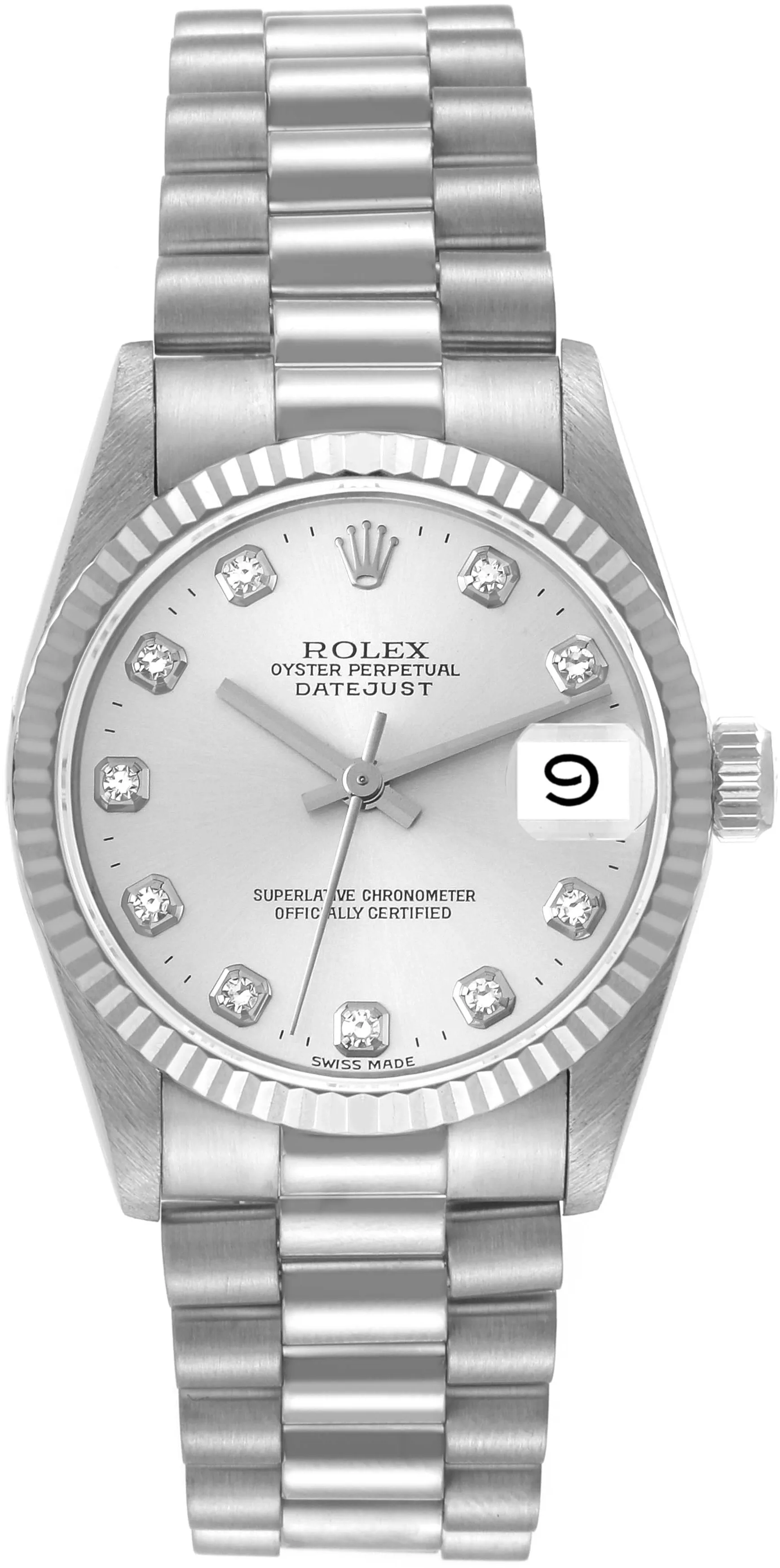 Rolex Datejust 68279 31mm White gold Silver 1