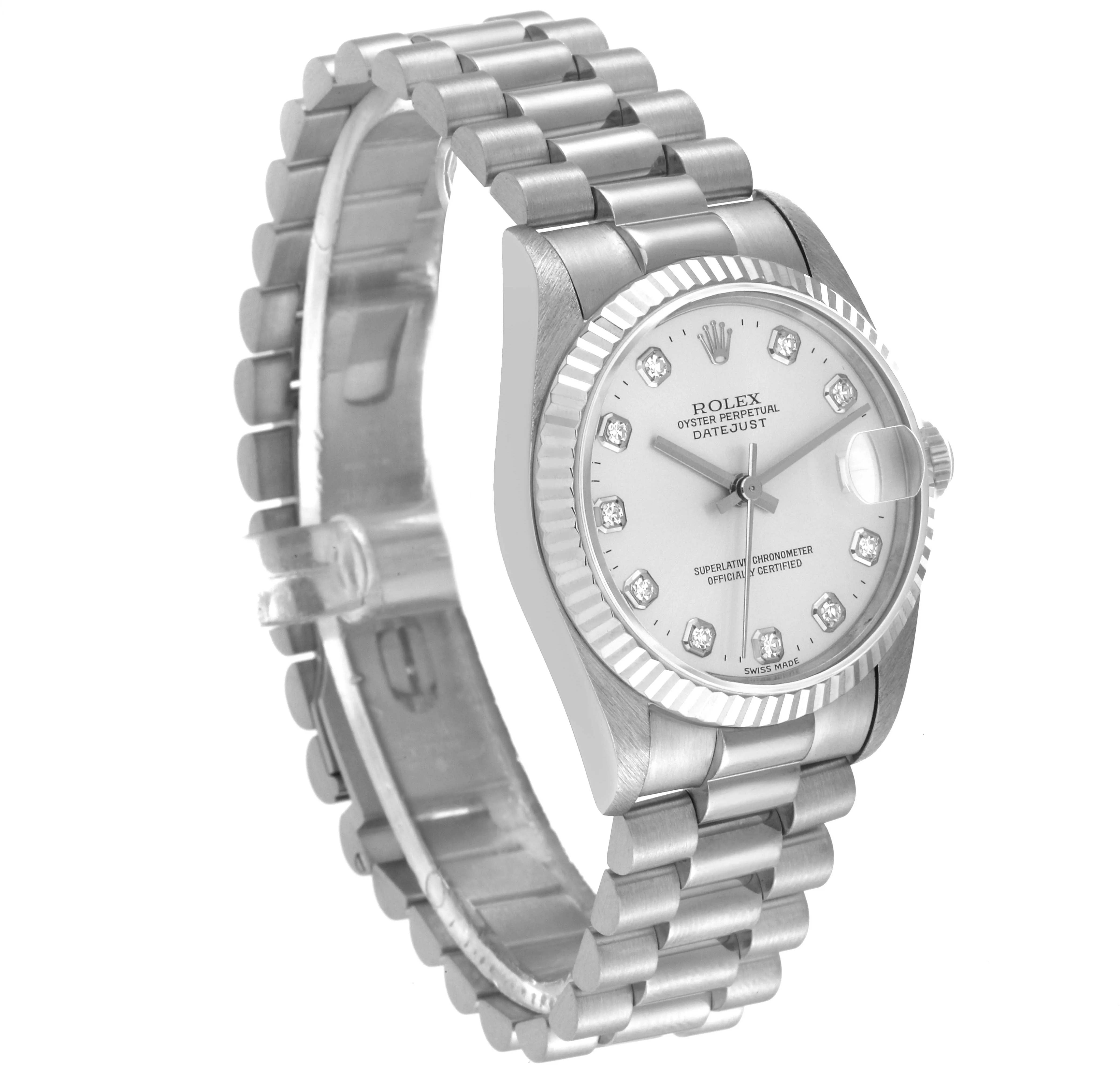 Rolex Datejust 68279 31mm White gold Silver 2