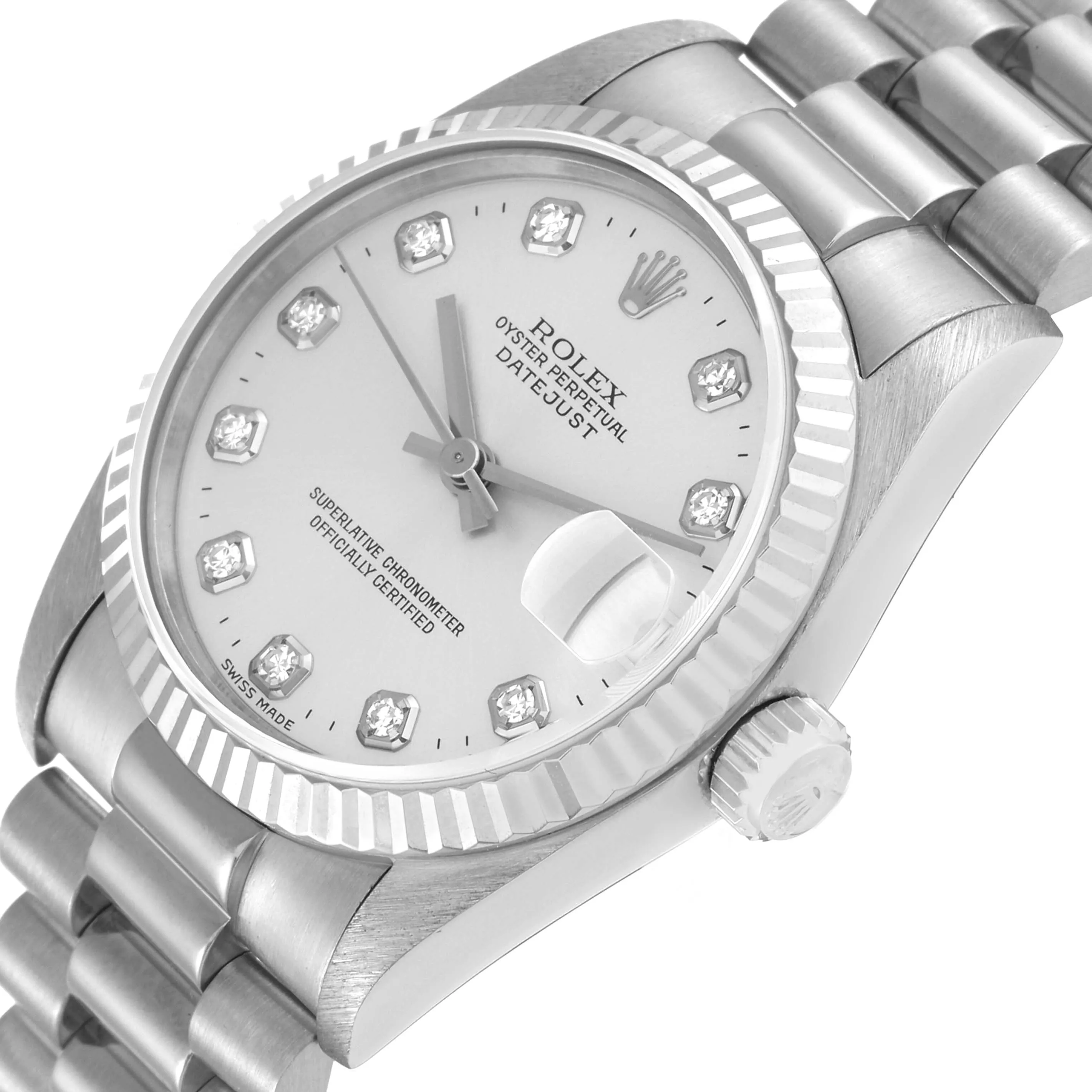 Rolex Datejust 68279 31mm White gold Silver 4