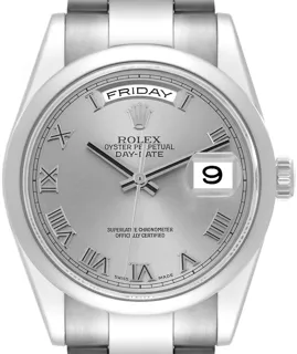 Rolex Day-Date 36 118209 White gold Silver