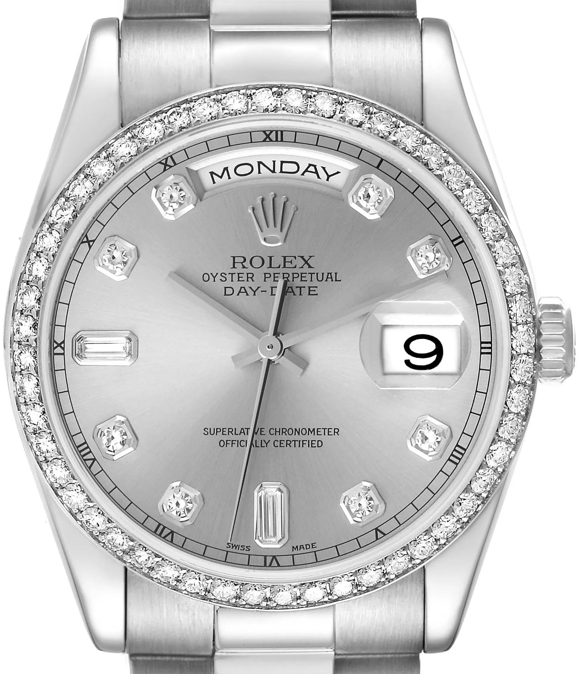 Rolex Day-Date 36 118346 36mm Platinum Silver