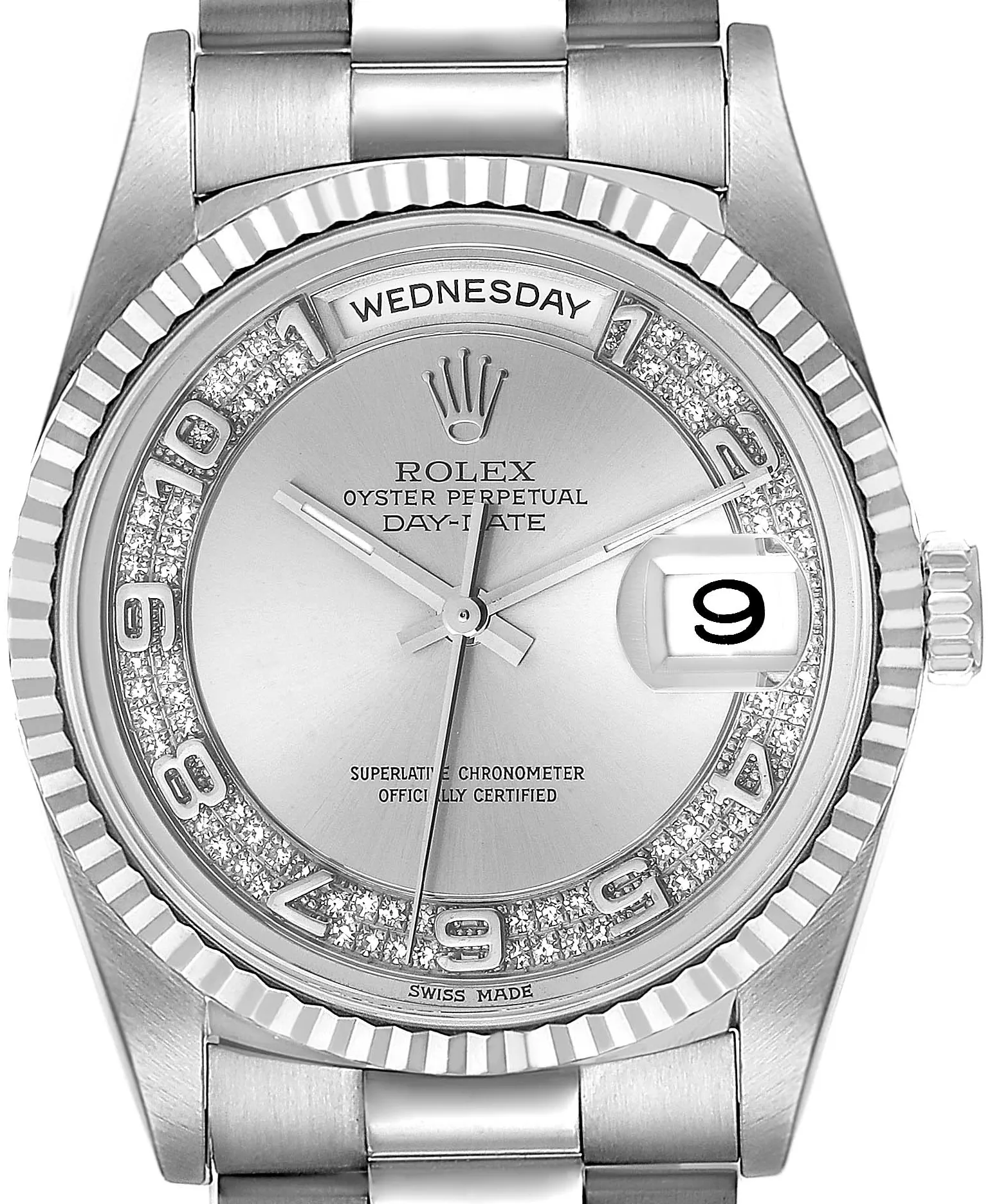 Rolex Day-Date 36 18239 36mm White gold Silver