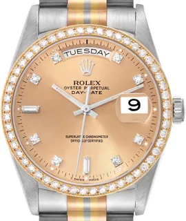 Rolex President 18349 White gold Champagne