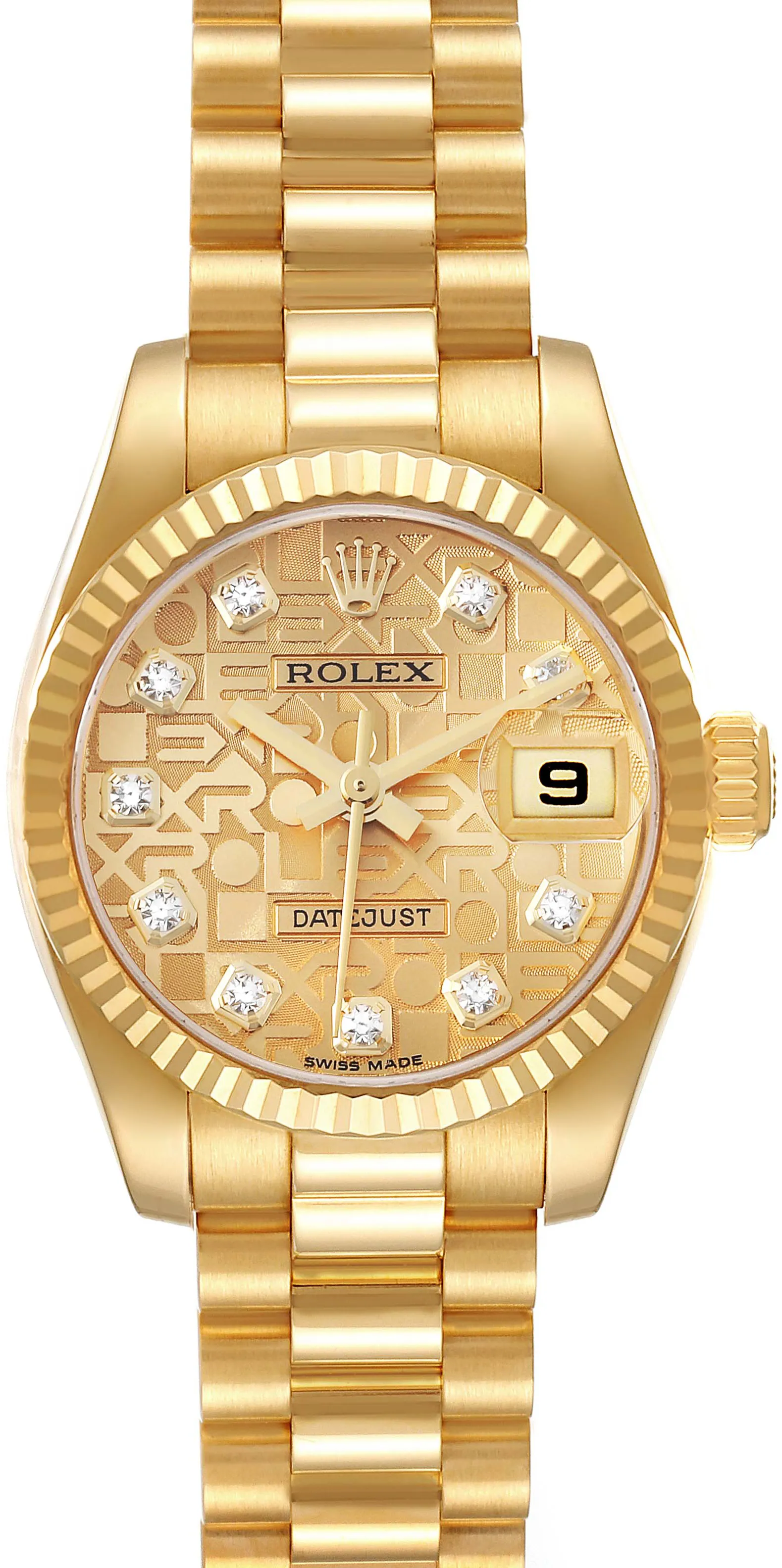 Rolex Lady-Datejust 179178 26mm Yellow gold Champagne jubilee anniversary