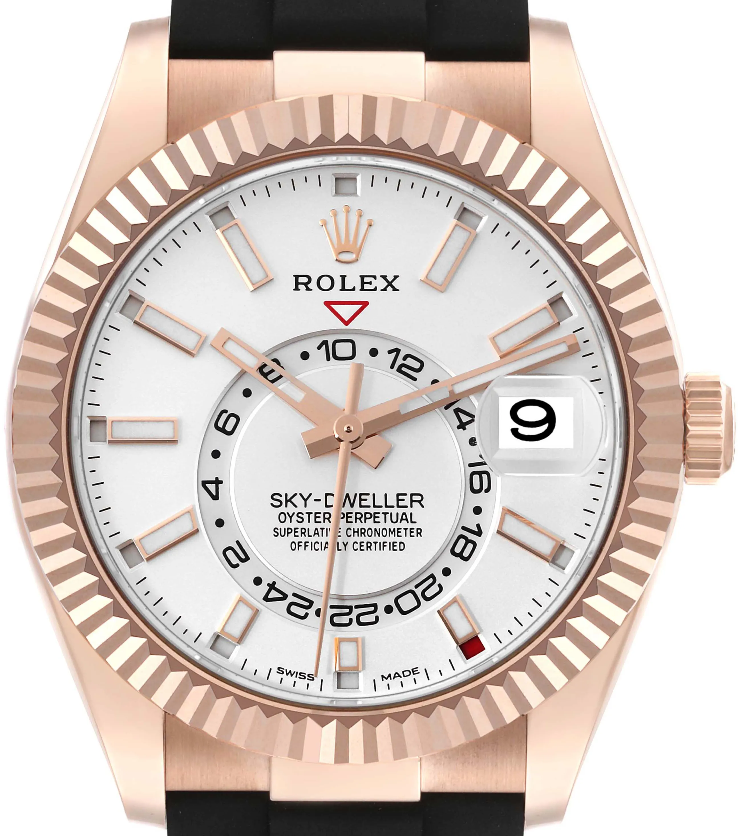 Rolex Sky-Dweller 326235 42mm 18k rose gold •