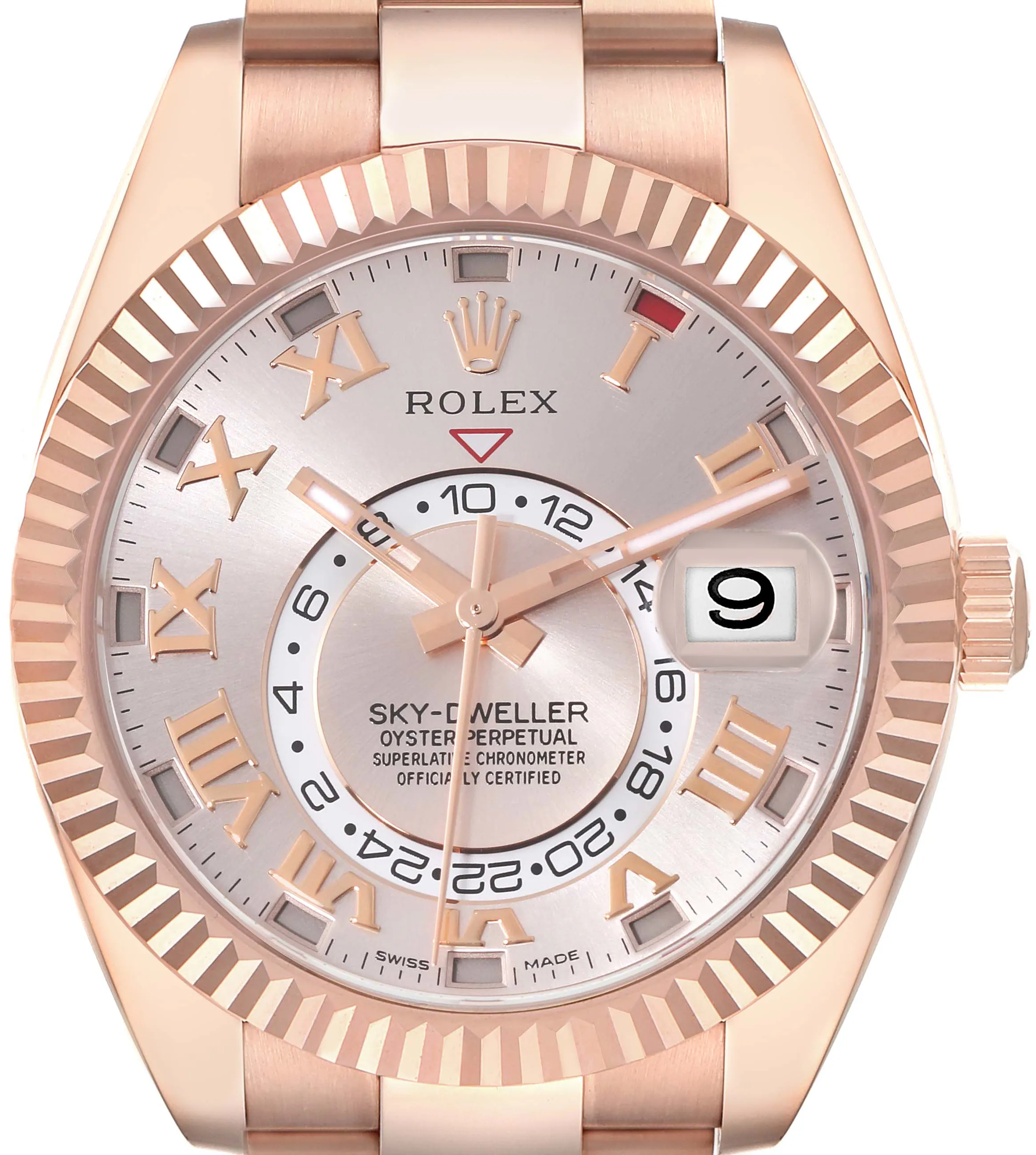 Rolex Sky-Dweller 326935 42mm Rose gold and 18k rose gold Sundust rose