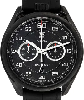 TAG Heuer Carrera Chronograph Grey Dial Carbon Mens Watch CAR2C90.FC6341 Carbon fiber and Stainless steel Black