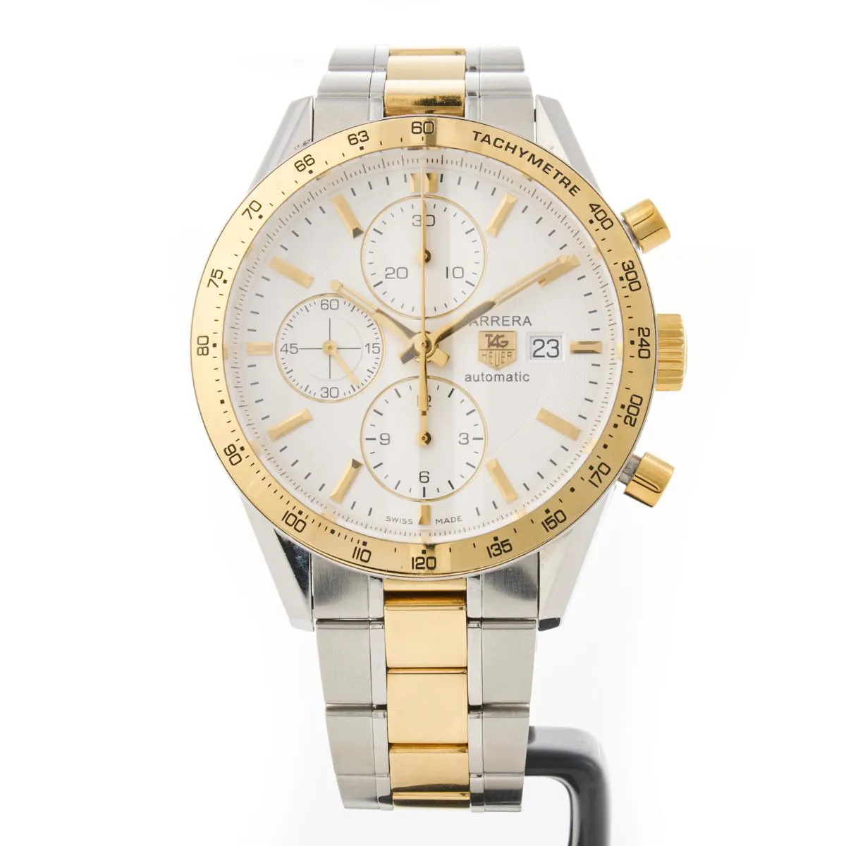 TAG Heuer Carrera 41mm Stainless steel and 18ct yellow gold Silver and White