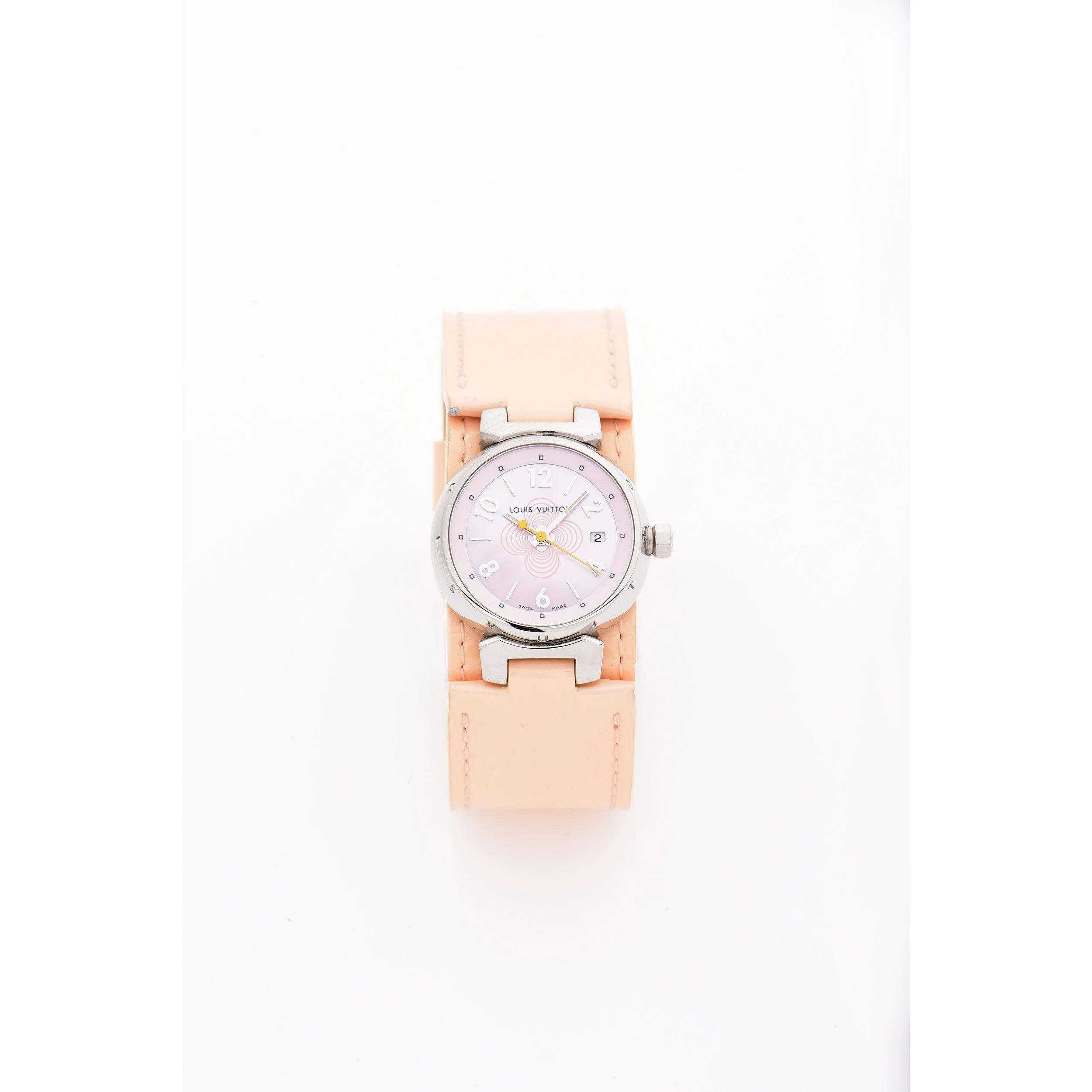 Louis Vuitton Tambour Q1216 28mm Stainless steel Mother-of-pearl