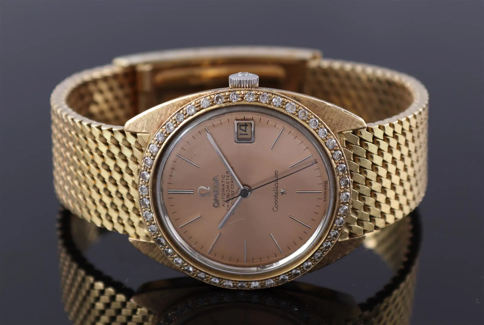 Omega Constellation 34mm Yellow gold and Diamond