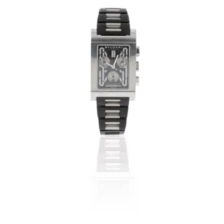 Bulgari Rettangolo RTC 49 S Stainless steel Black