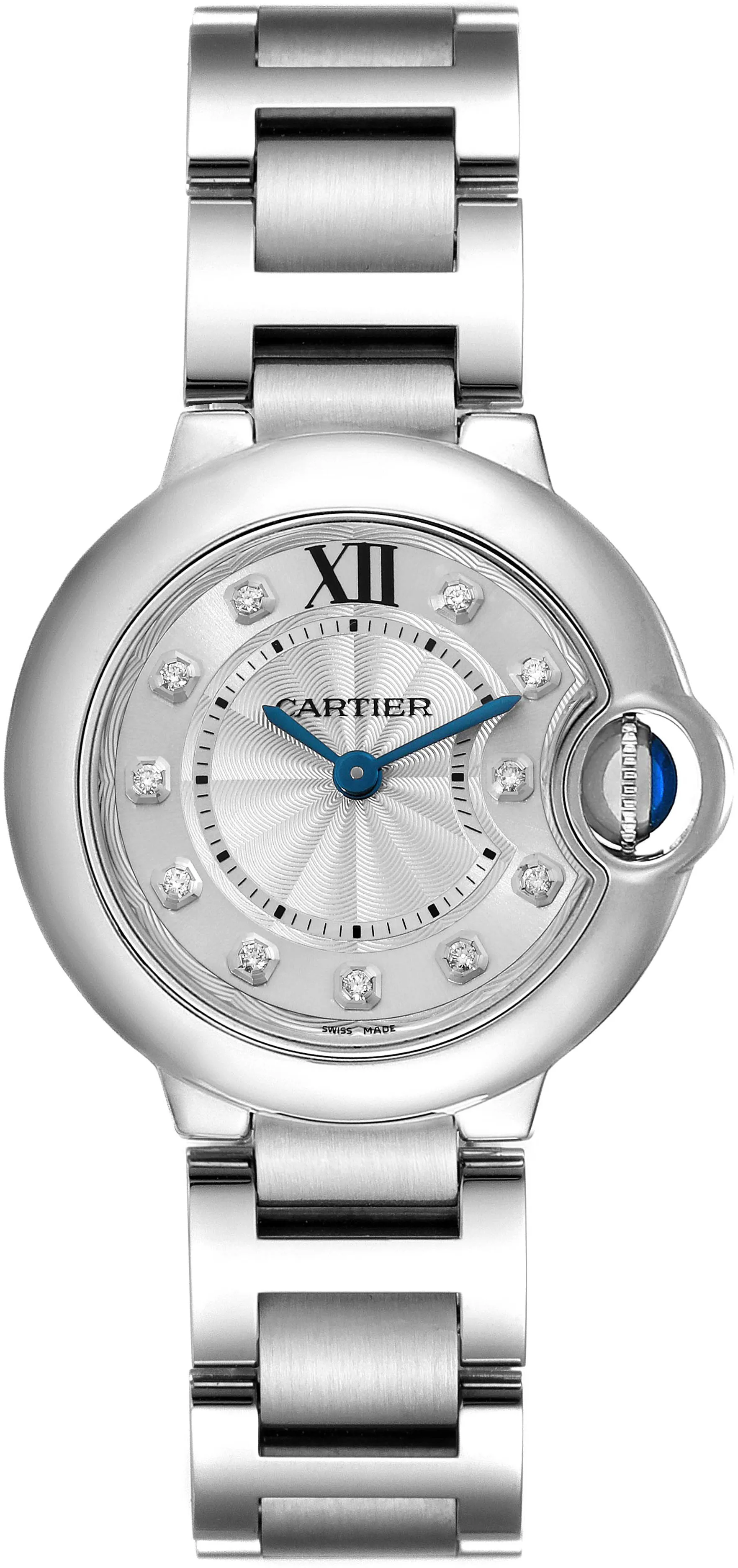 Cartier Ballon Bleu 28mm WE902073 29mm Stainless steel Silvered guilloche 1