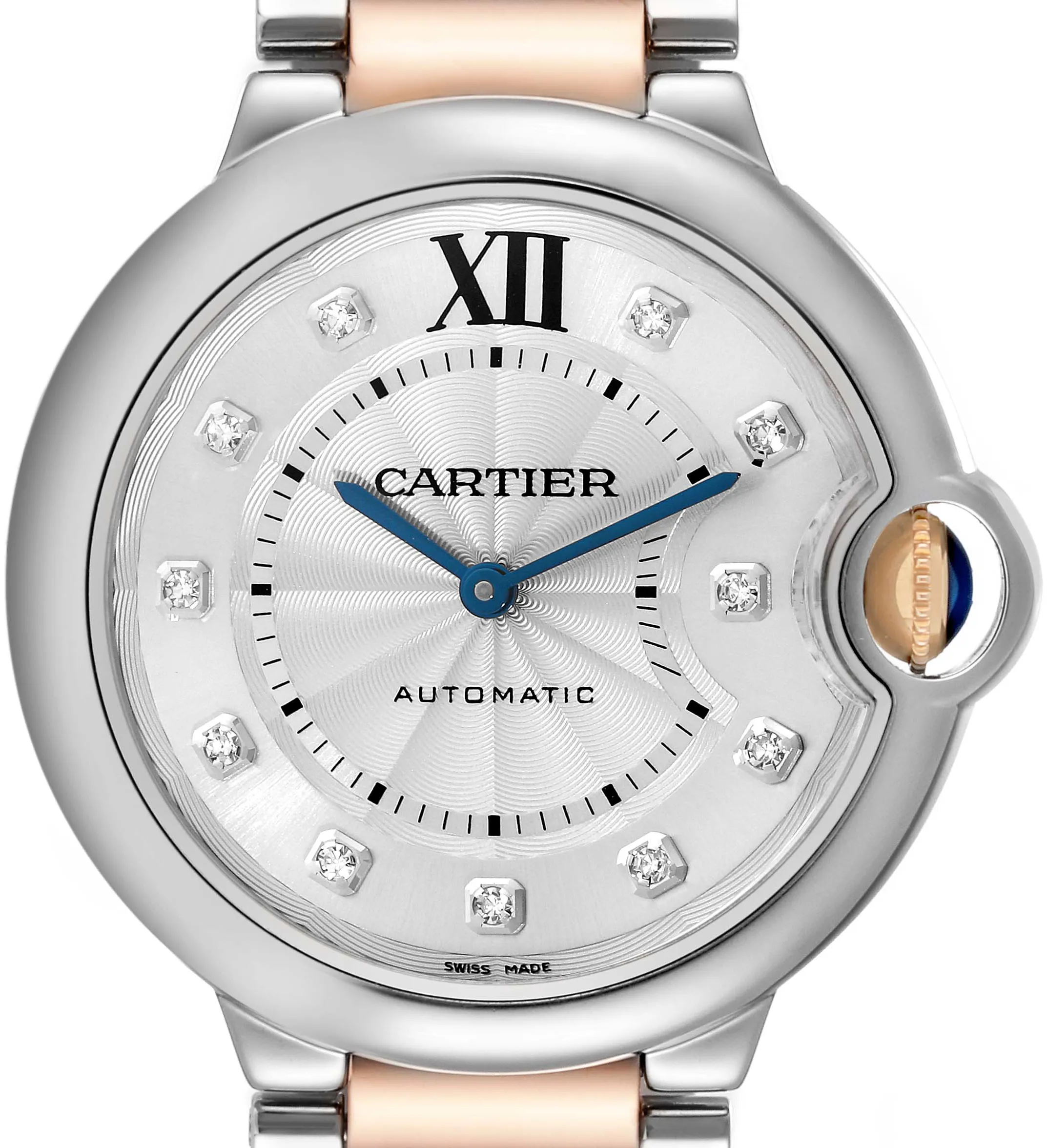 Cartier Ballon Bleu W3BB0018 36mm Stainless steel Silver Guilloche