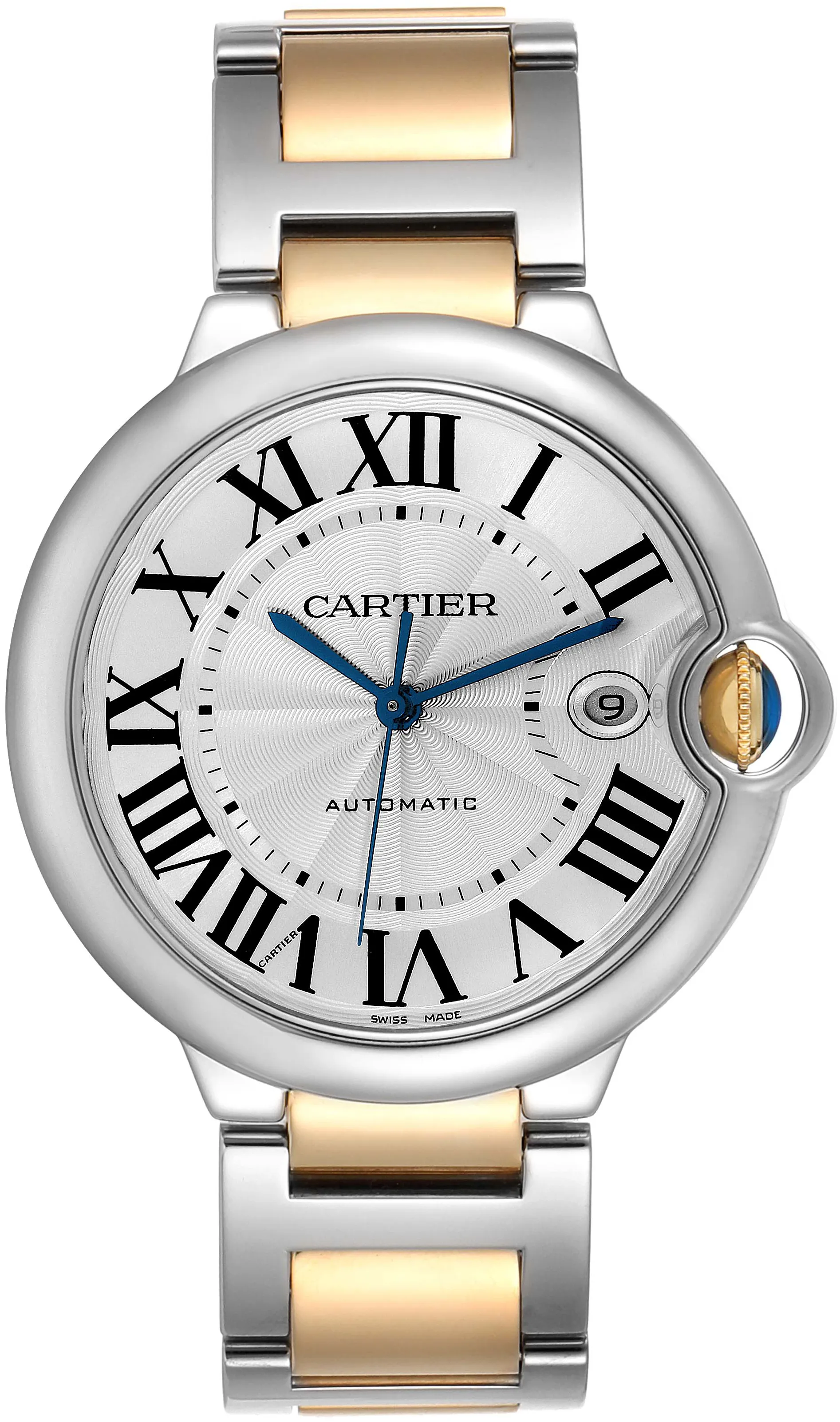 Cartier Ballon Bleu W69009Z3 42mm Stainless steel Silver Guilloche 1