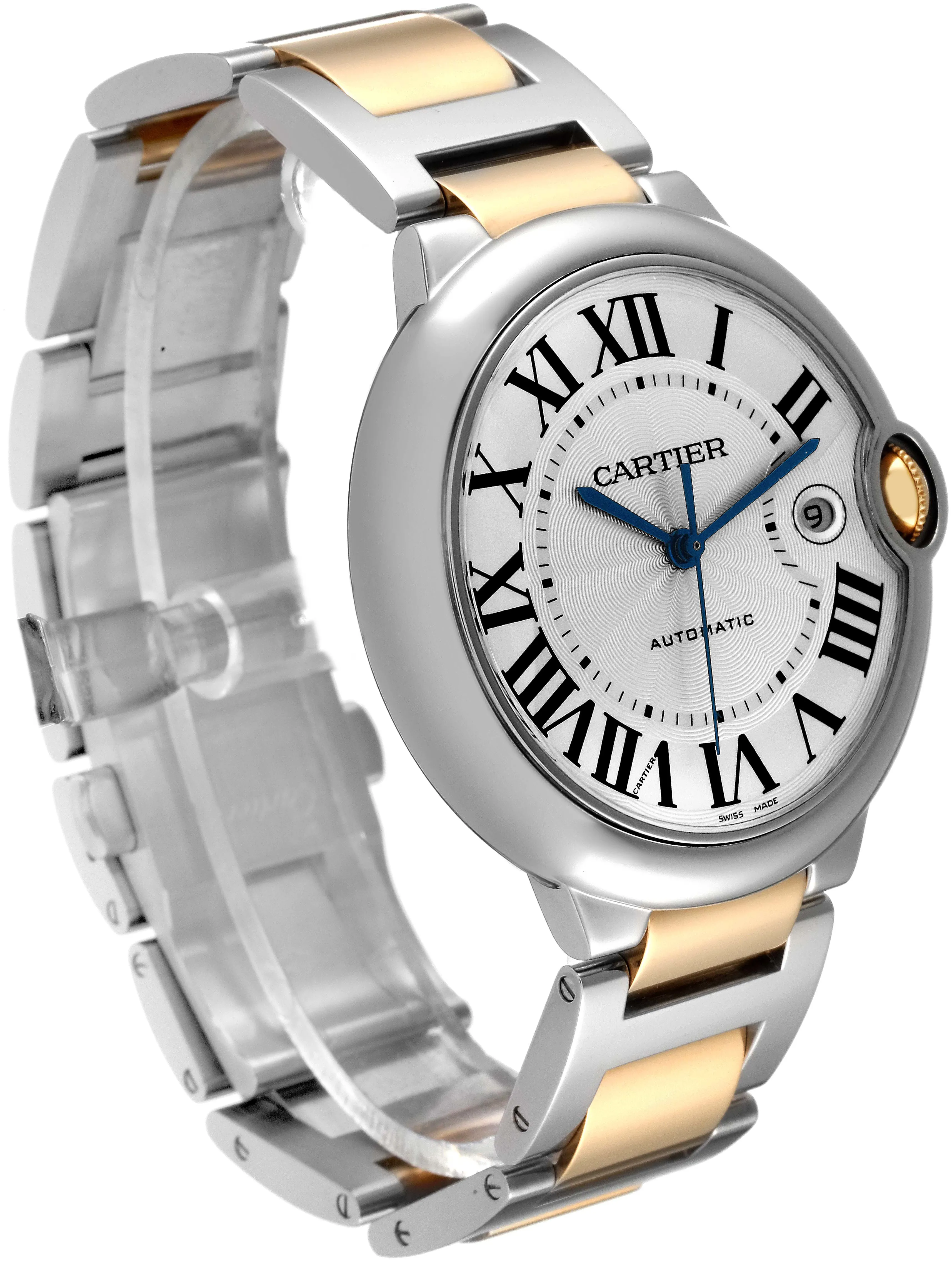 Cartier Ballon Bleu W69009Z3 42mm Stainless steel Silver Guilloche 2