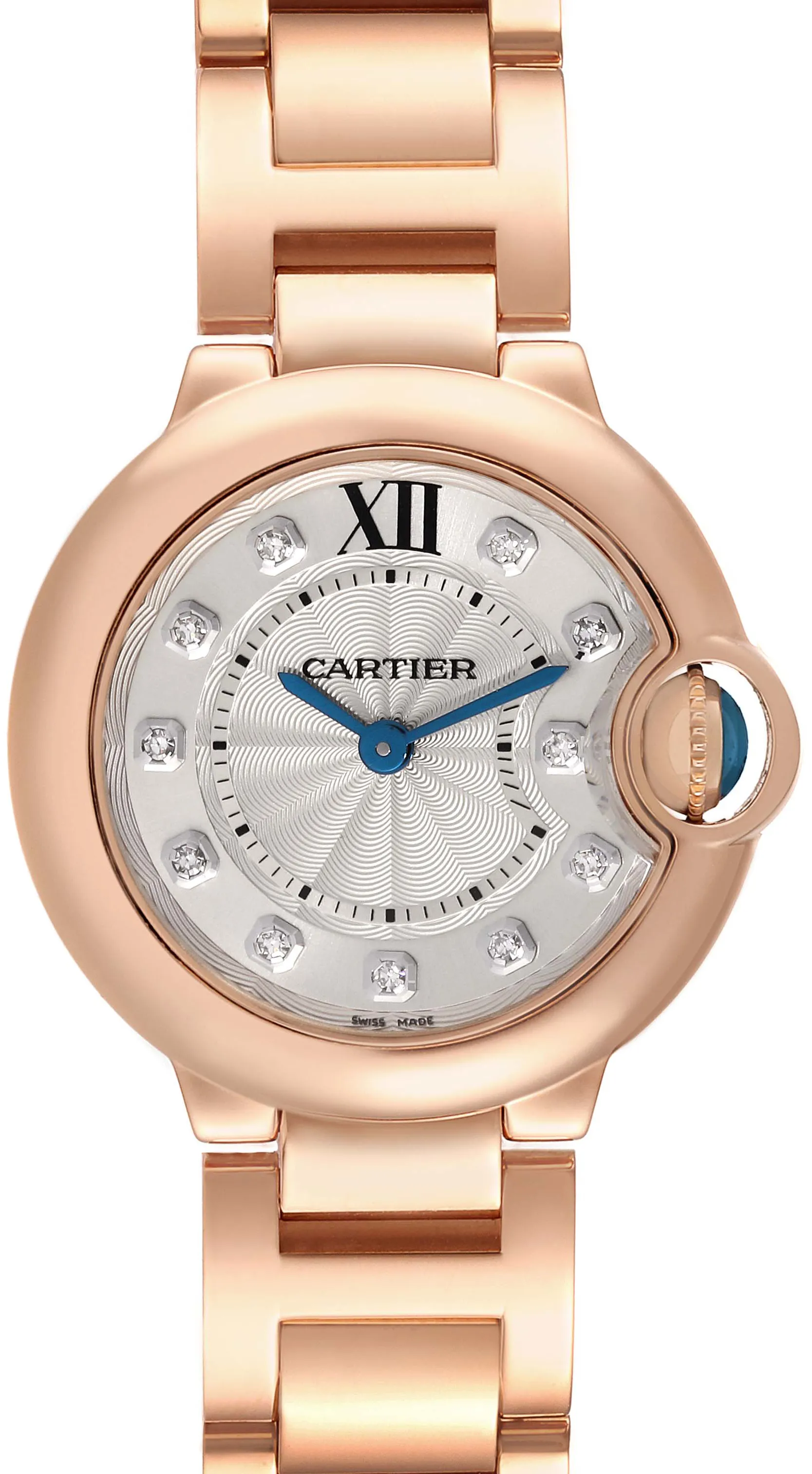 Cartier Ballon Bleu WE902025 28mm Rose gold Silver