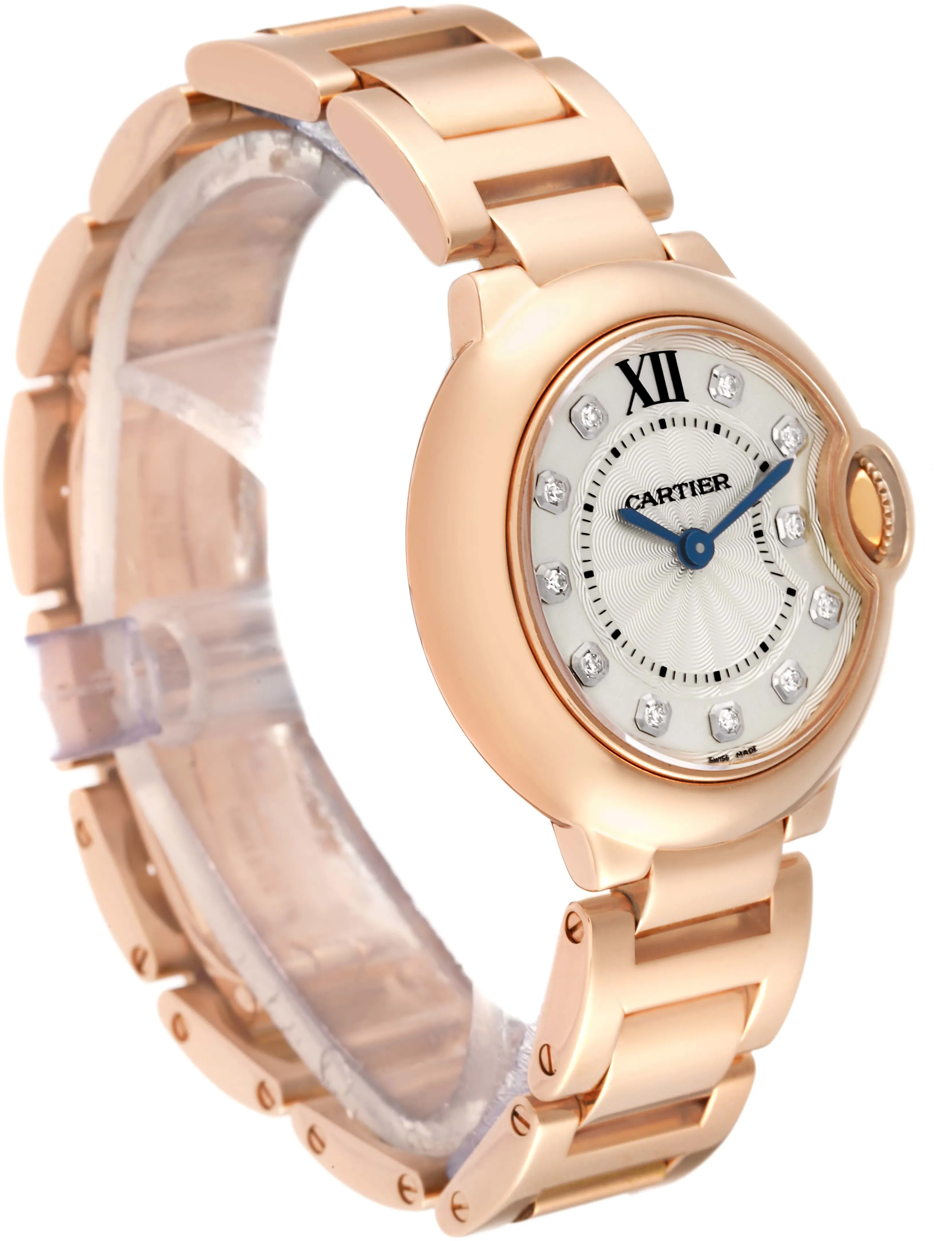 Cartier Ballon Bleu WE902025 28mm Rose gold Silver 2