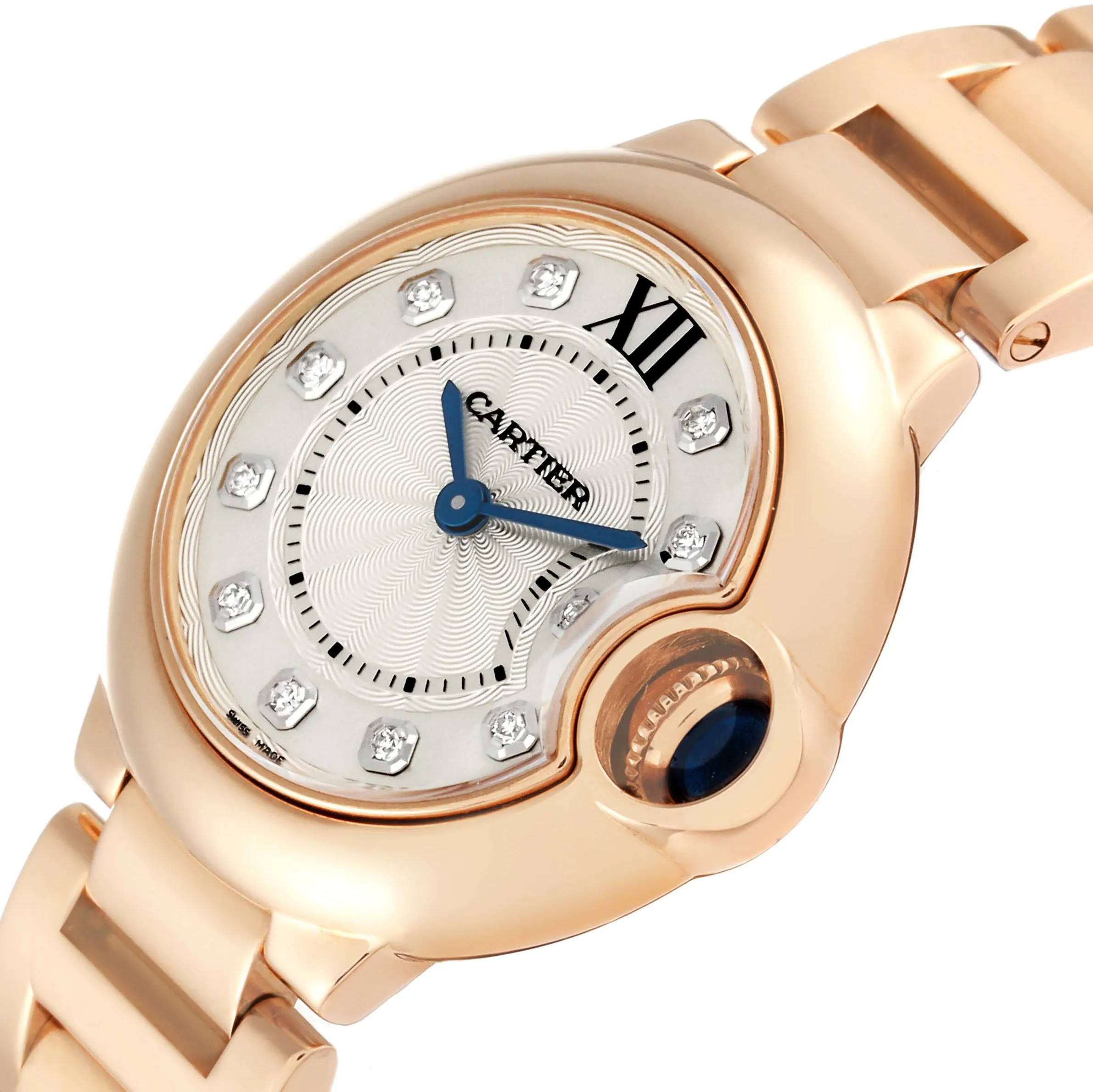 Cartier Ballon Bleu WE902025 28mm Rose gold Silver 4