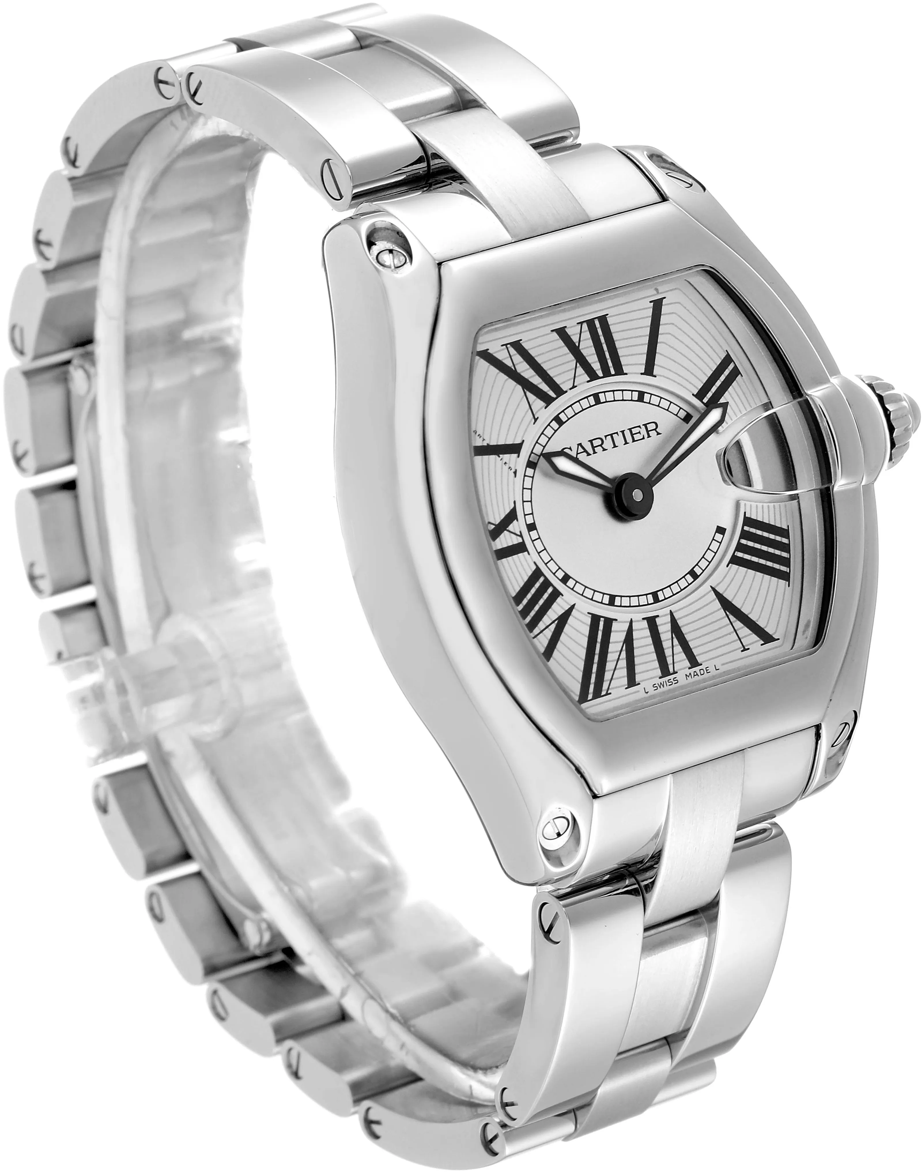 Cartier Roadster W62016V3 36mm Stainless steel Silver sunray effect 2