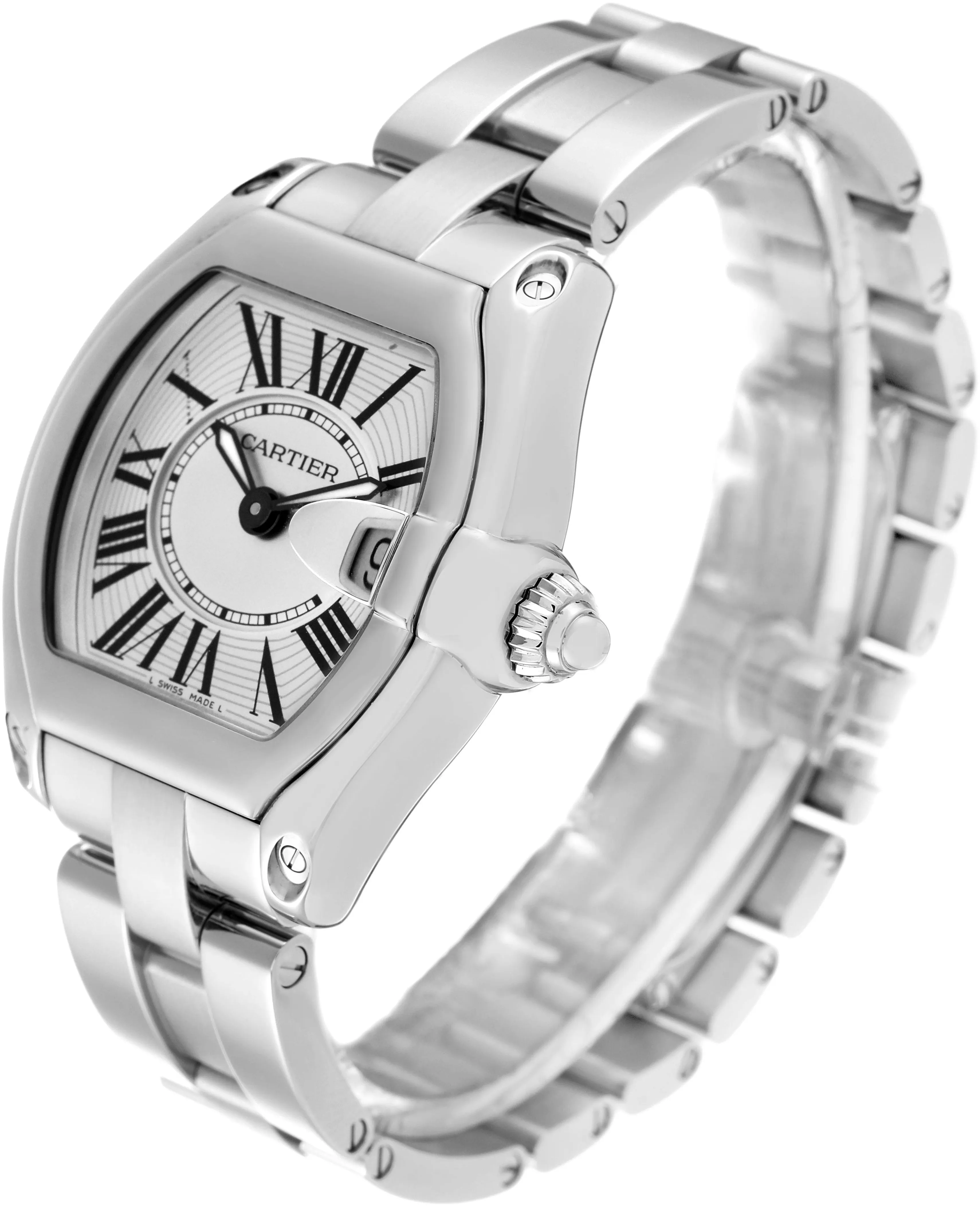 Cartier Roadster W62016V3 36mm Stainless steel Silver sunray effect 3