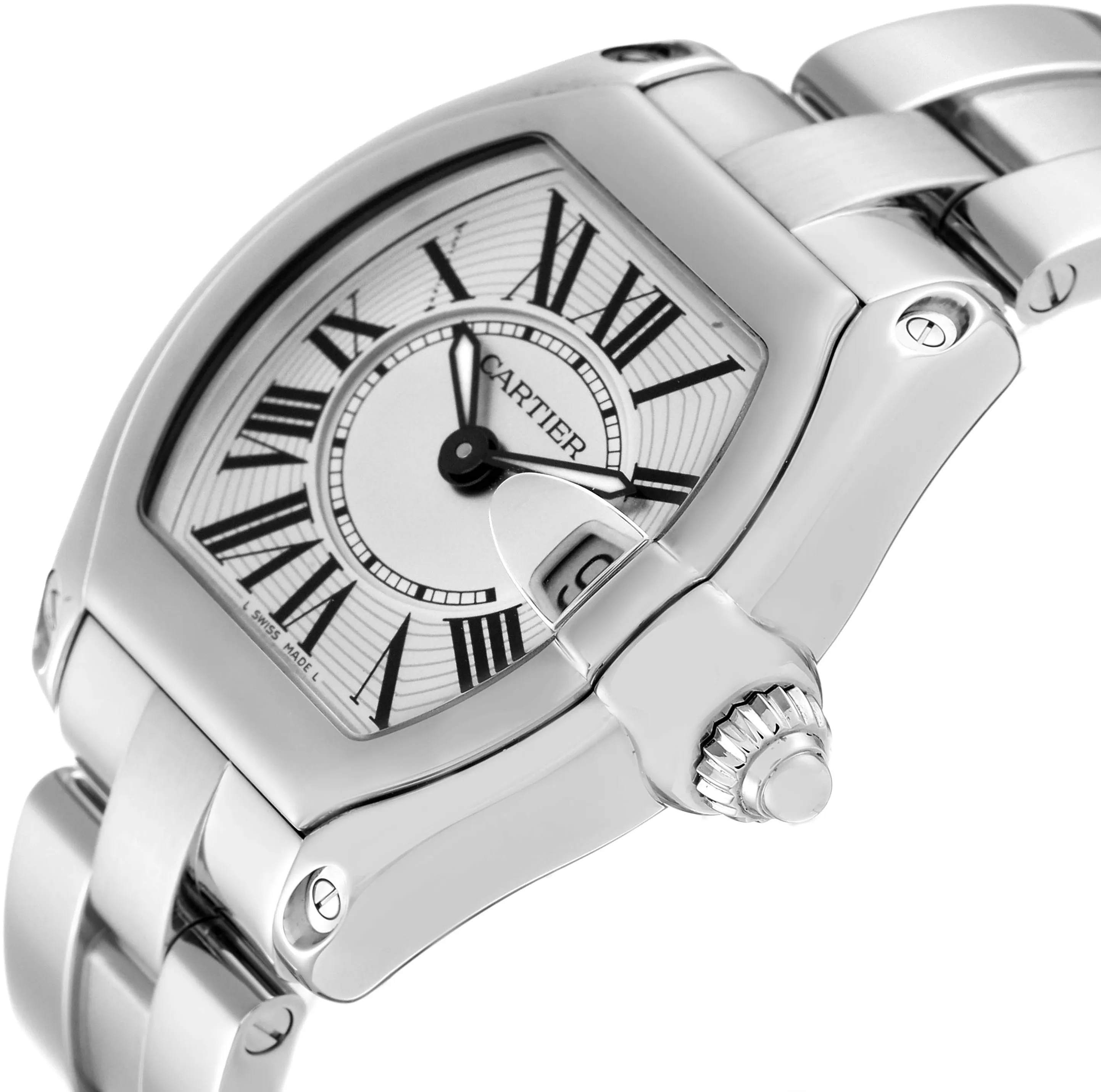 Cartier Roadster W62016V3 36mm Stainless steel Silver sunray effect 4