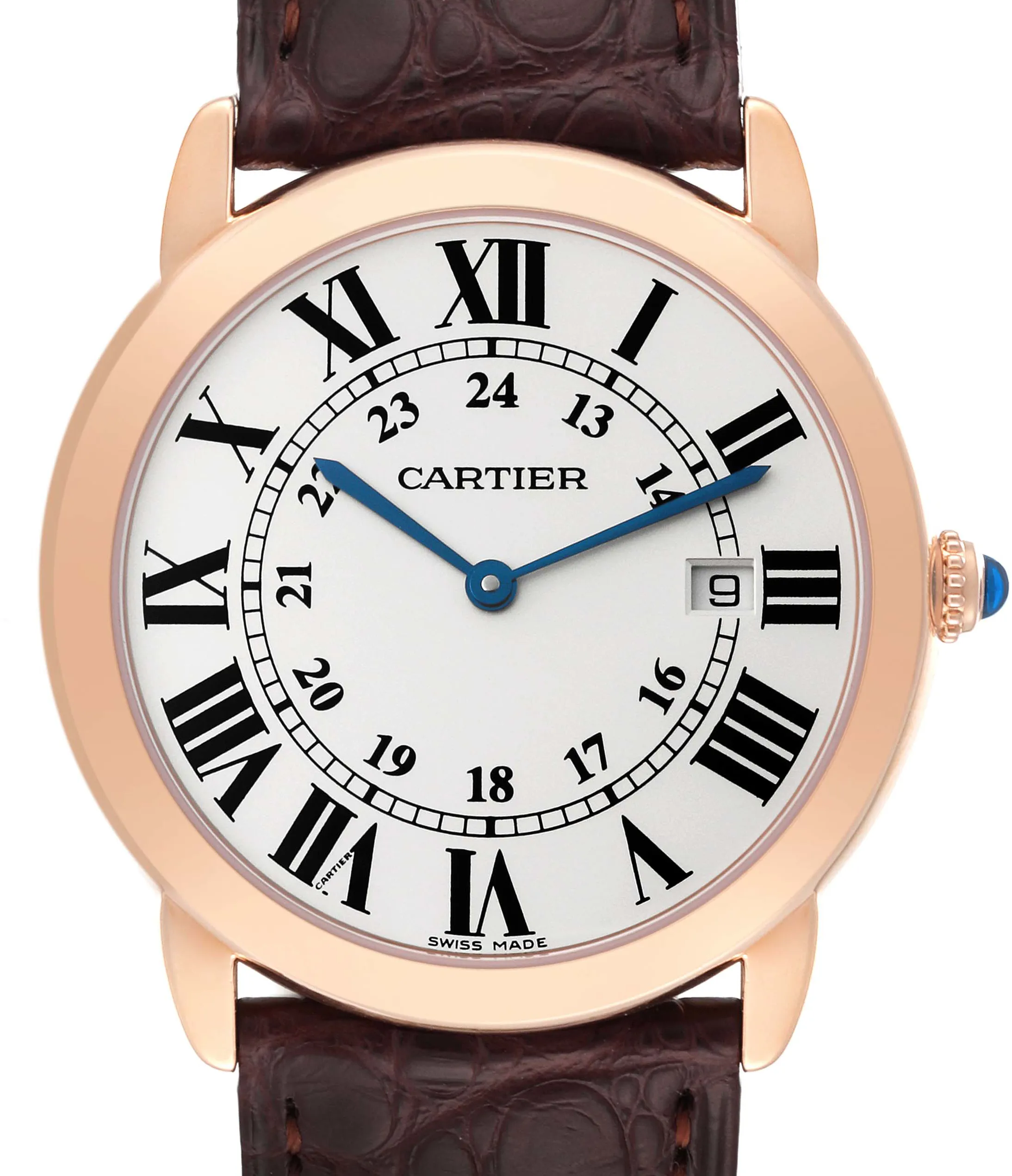 Cartier Ronde Solo W6701008 36mm Rose gold Silvered opaline