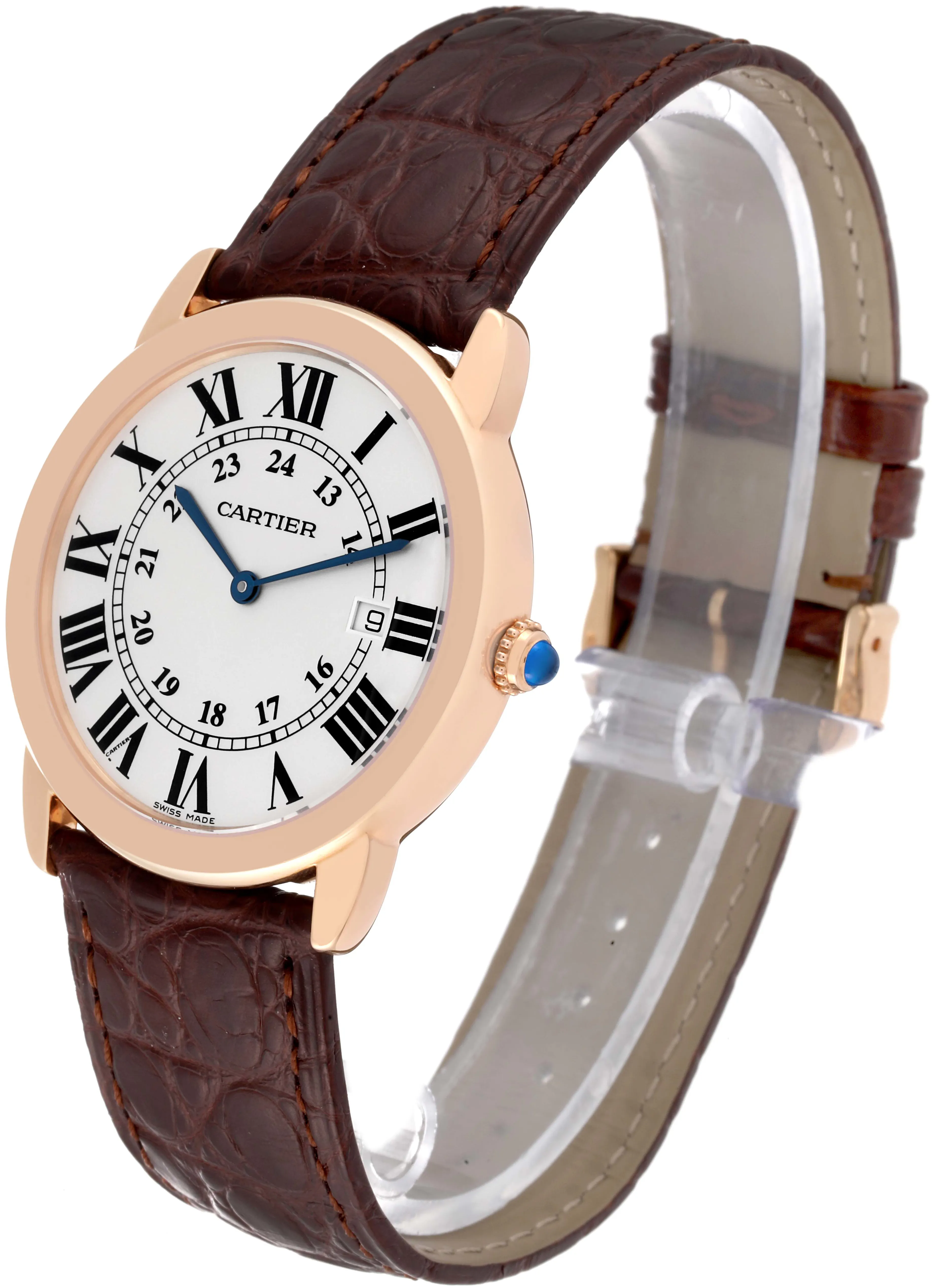 Cartier Ronde Solo W6701008 36mm Rose gold Silvered opaline 3